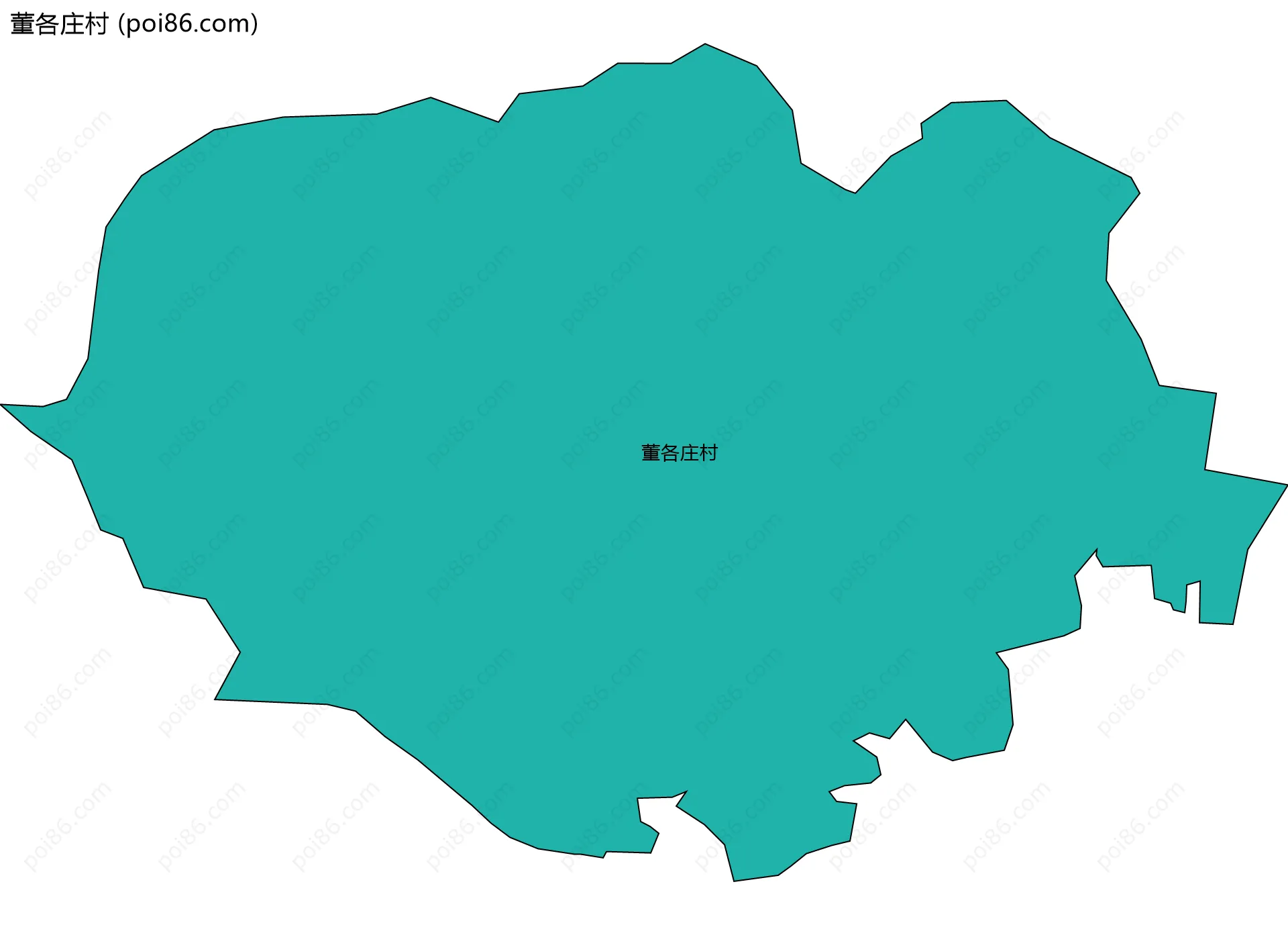 董各庄村边界地图