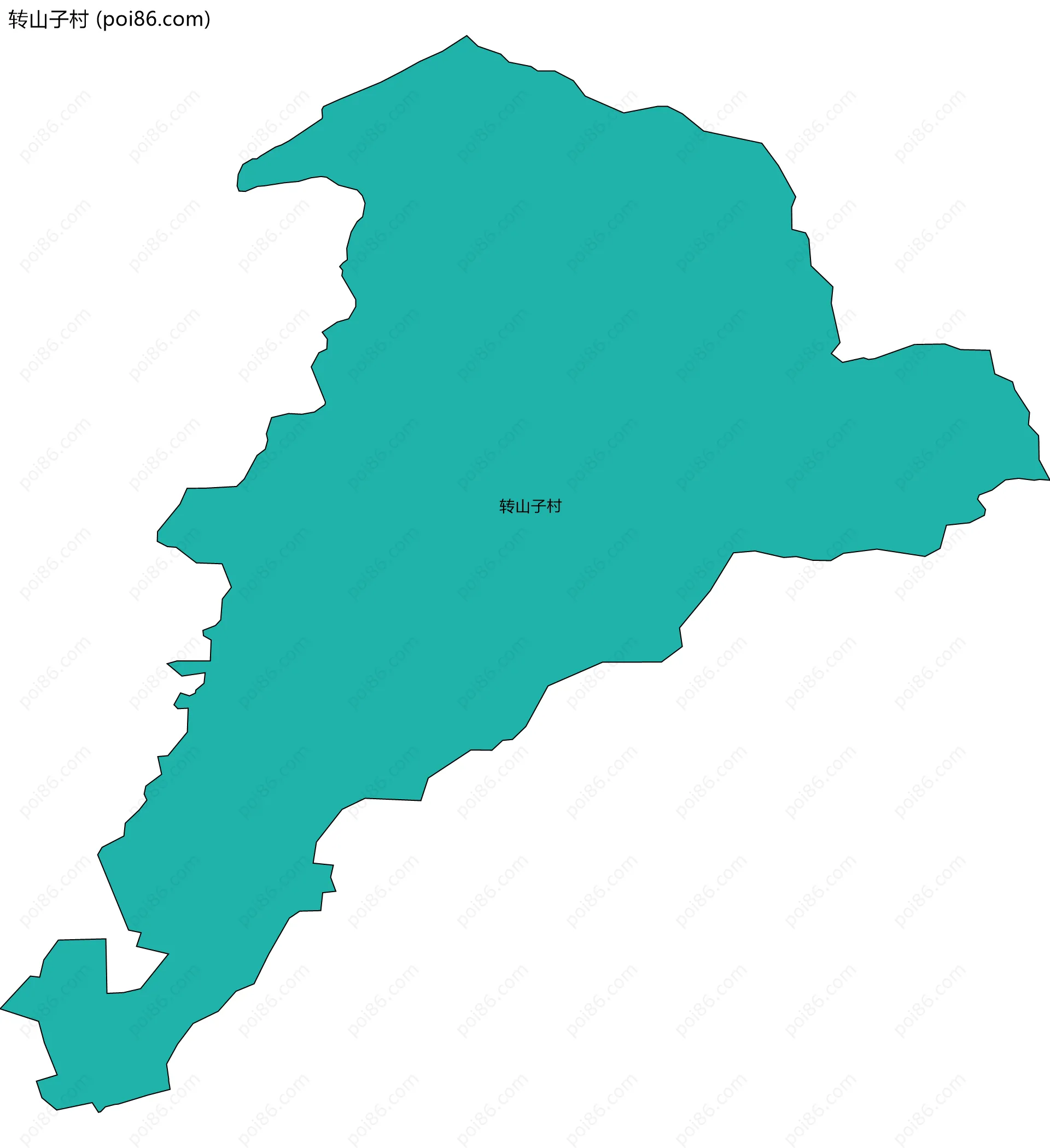 转山子村边界地图