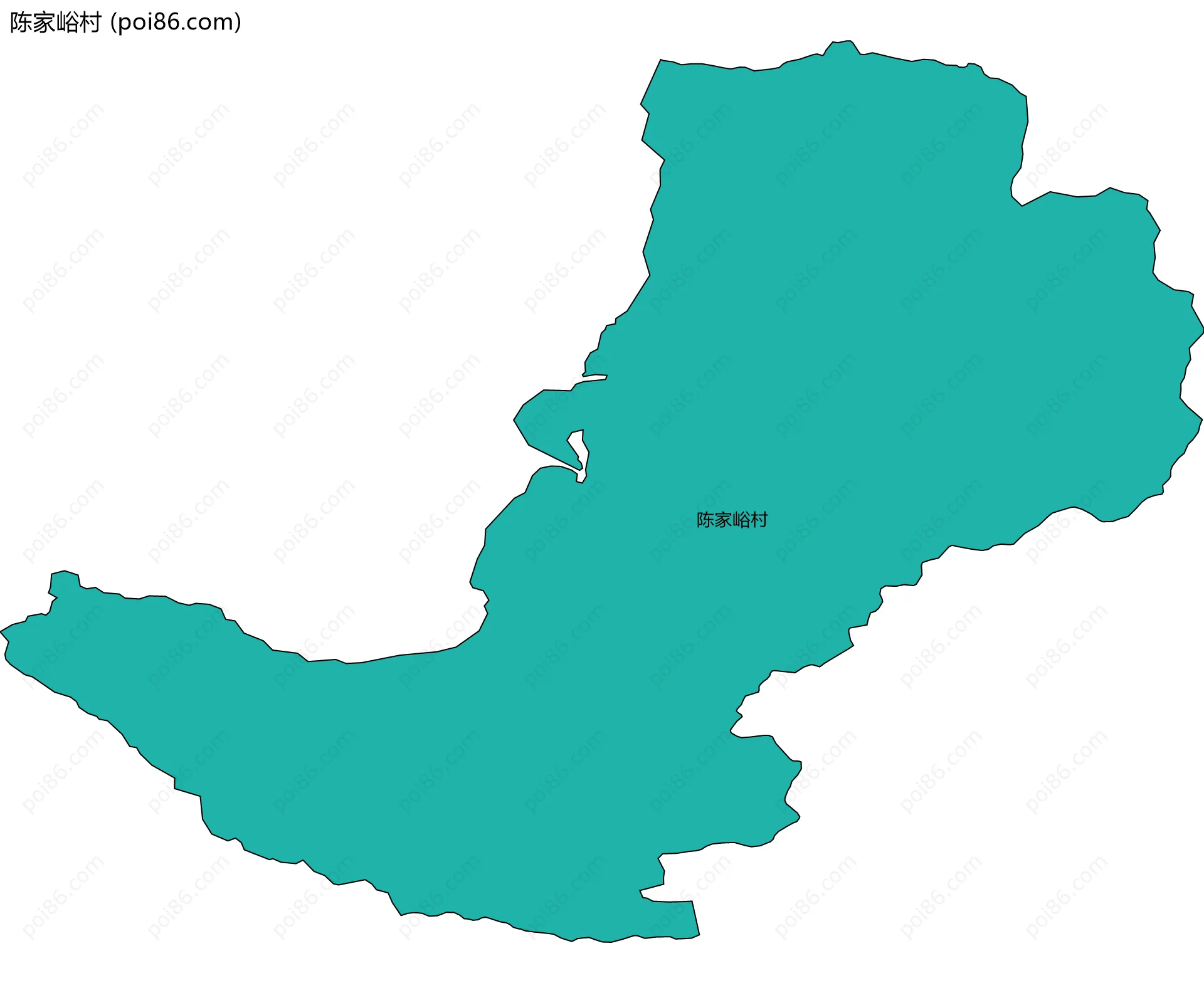 陈家峪村边界地图