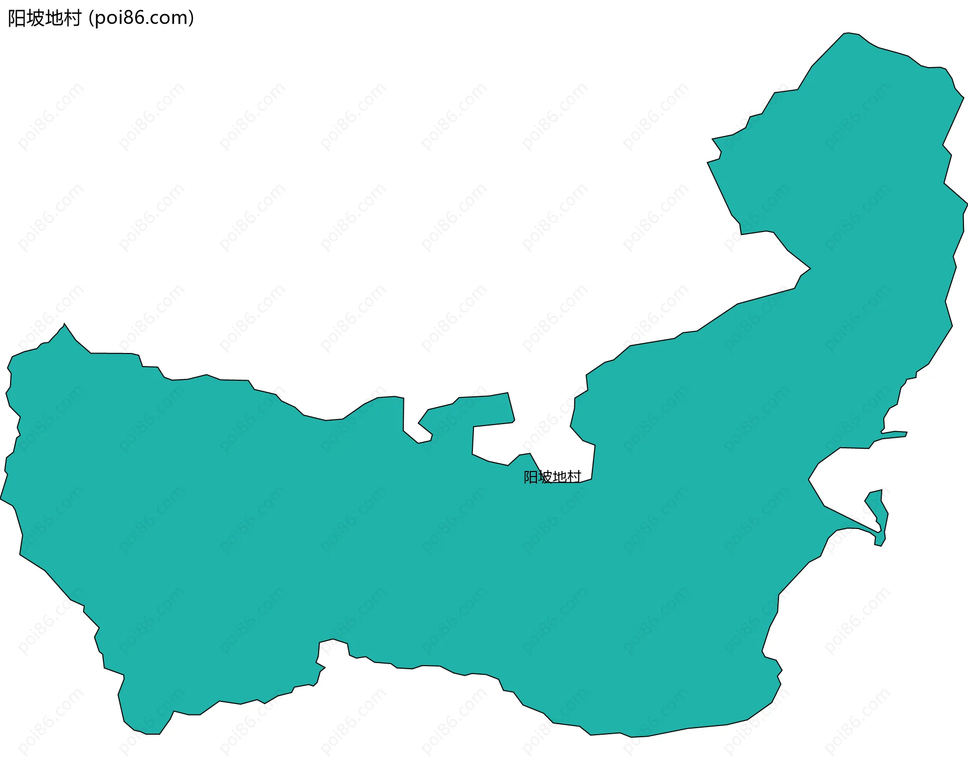 阳坡地村边界地图