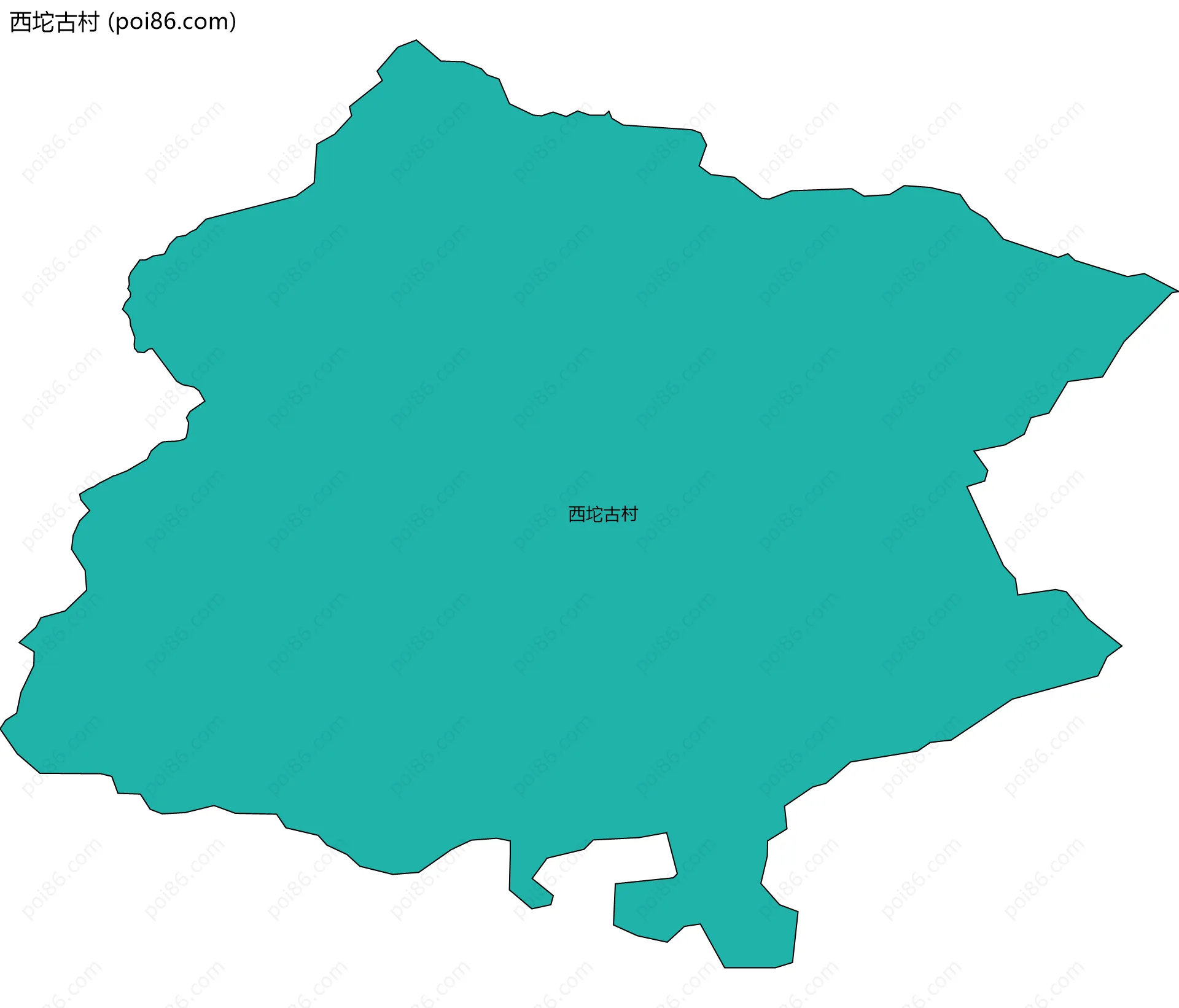 西坨古村边界地图