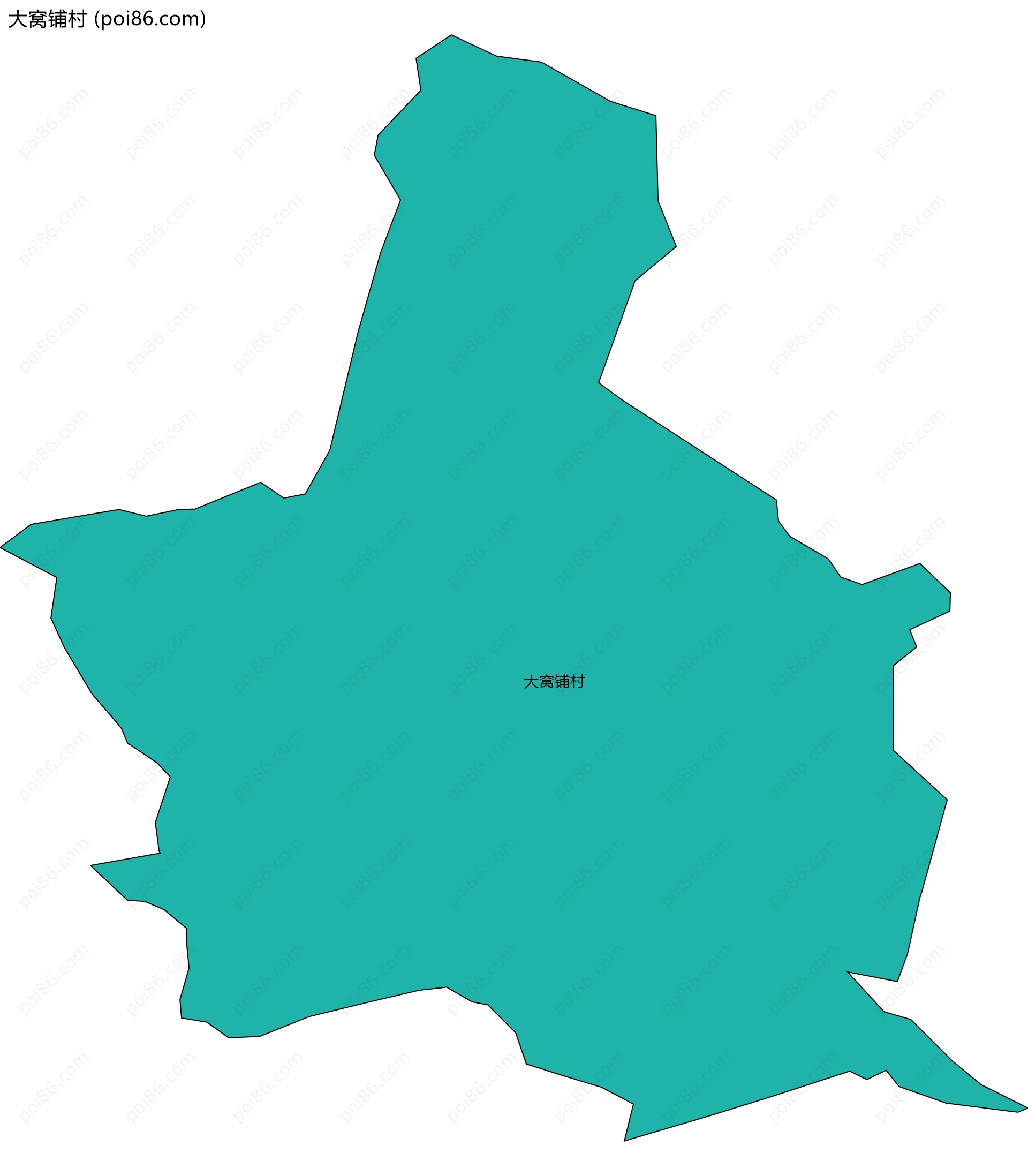 大窝铺村边界地图