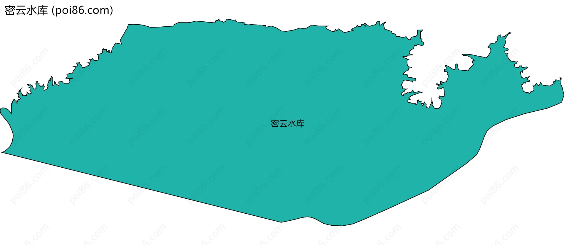 密云水库边界地图