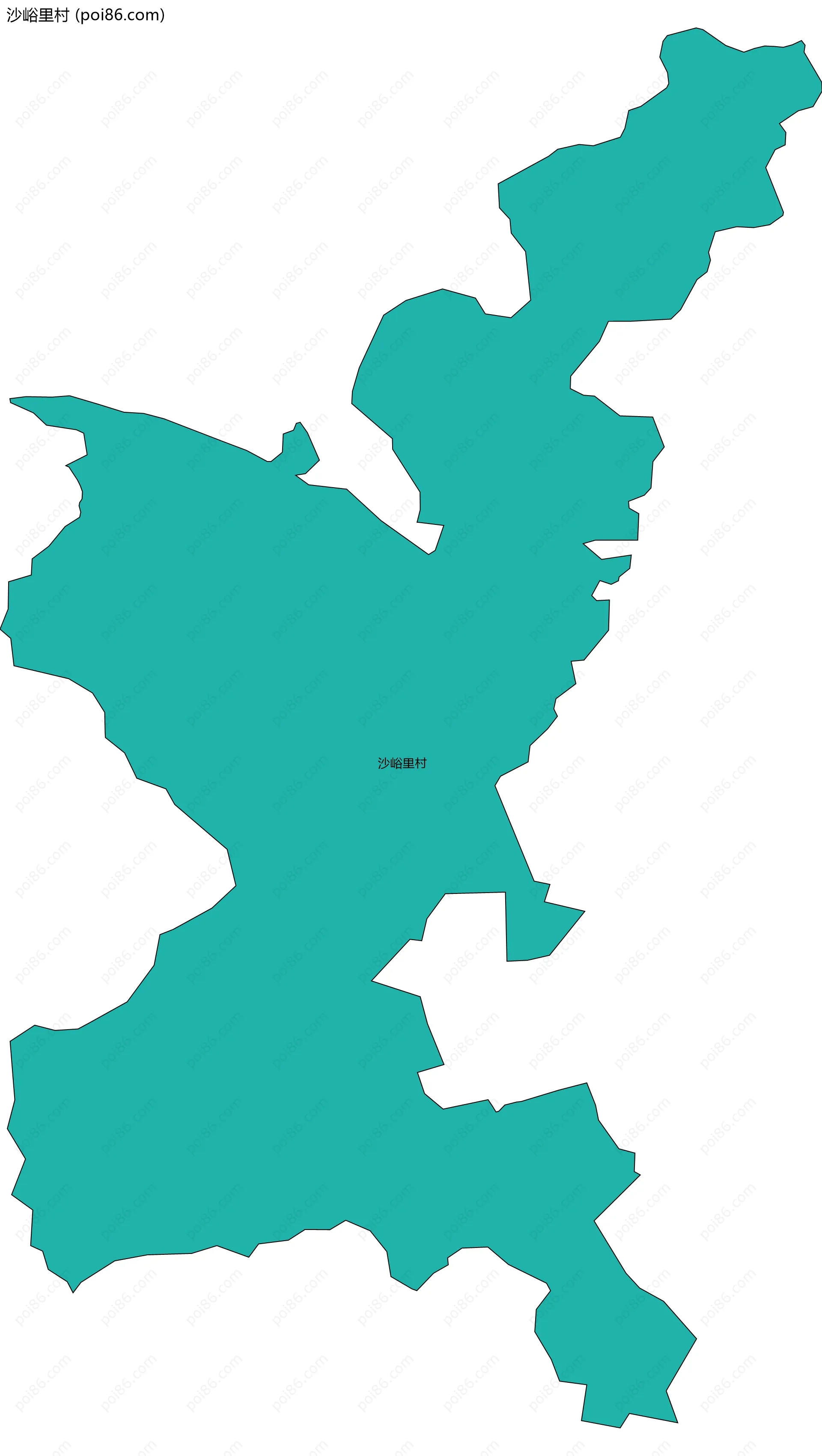 沙峪里村边界地图