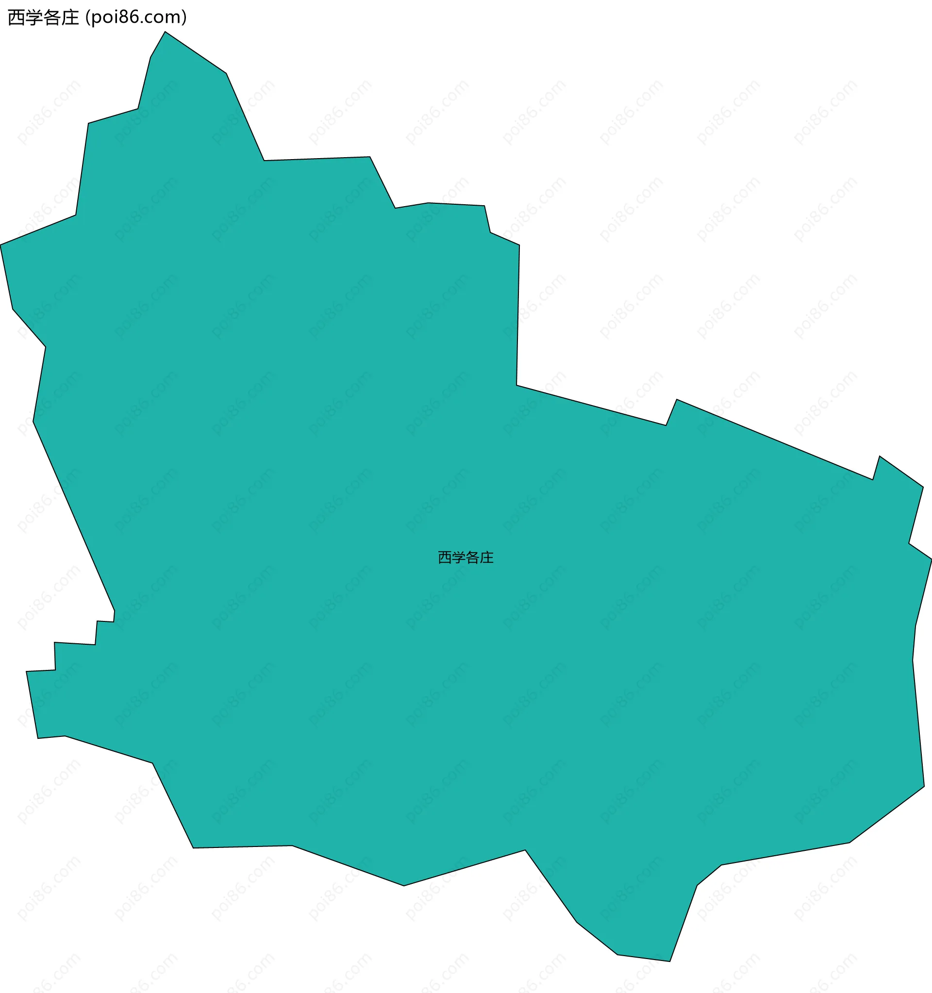 西学各庄边界地图