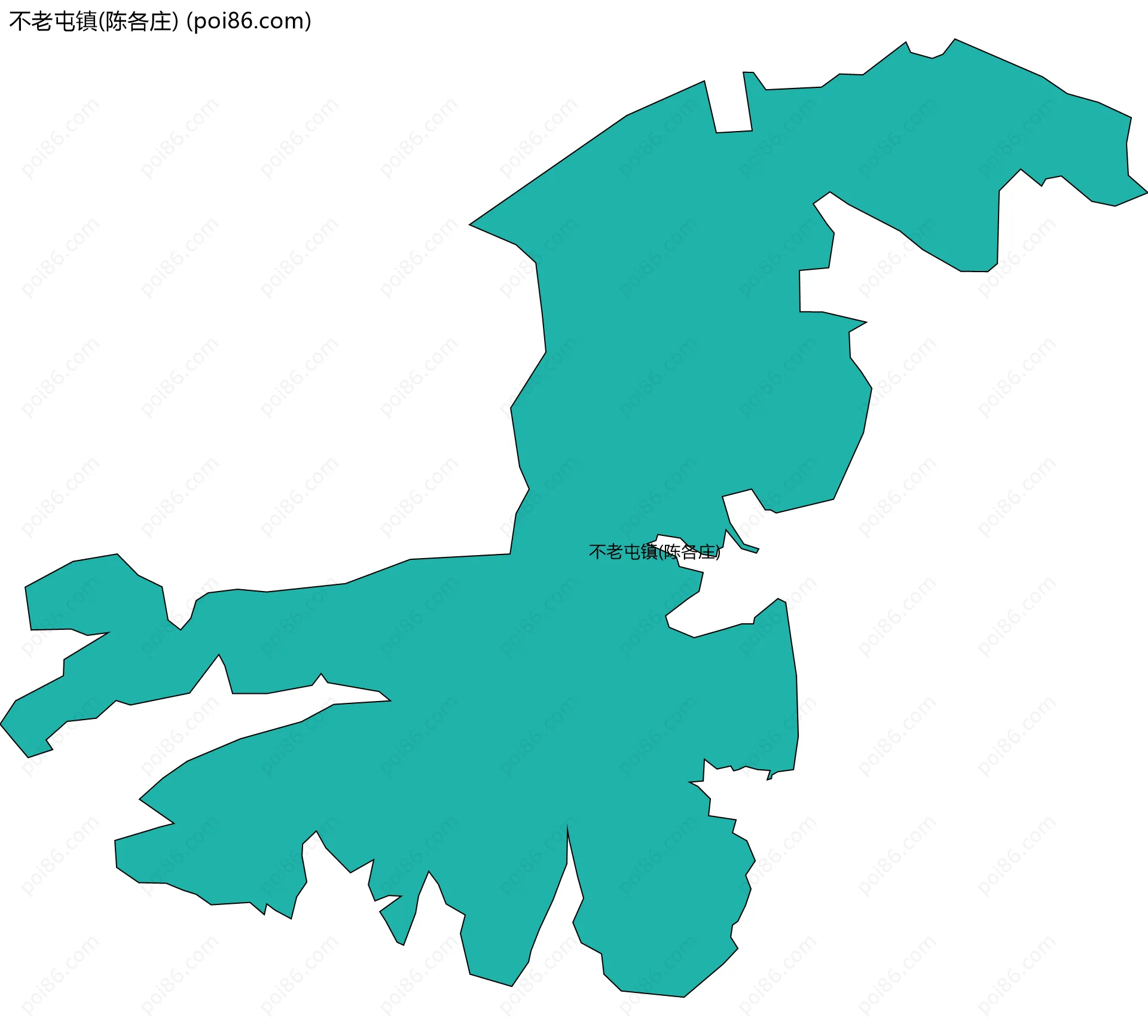 不老屯镇(陈各庄)边界地图