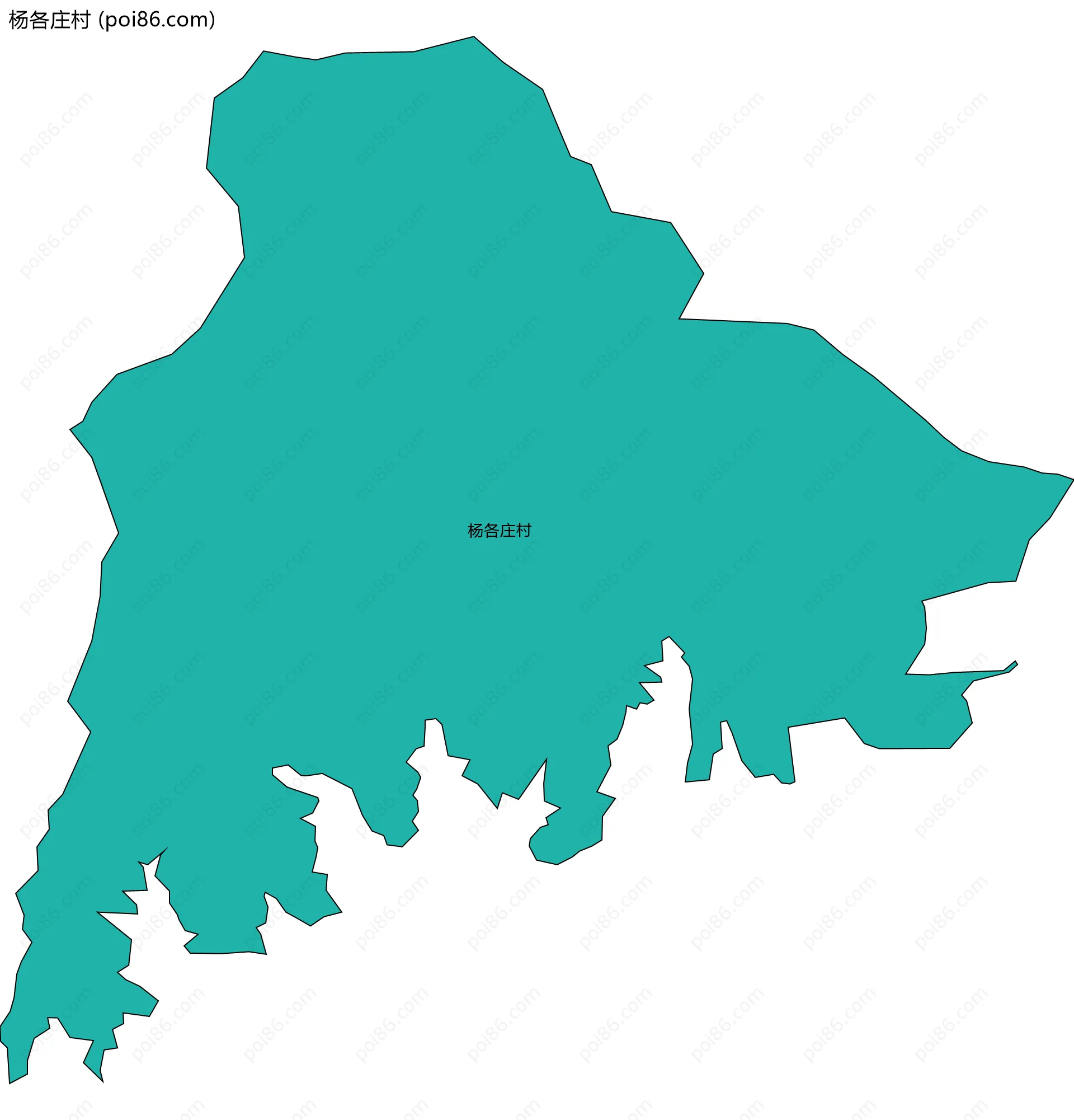 杨各庄村边界地图