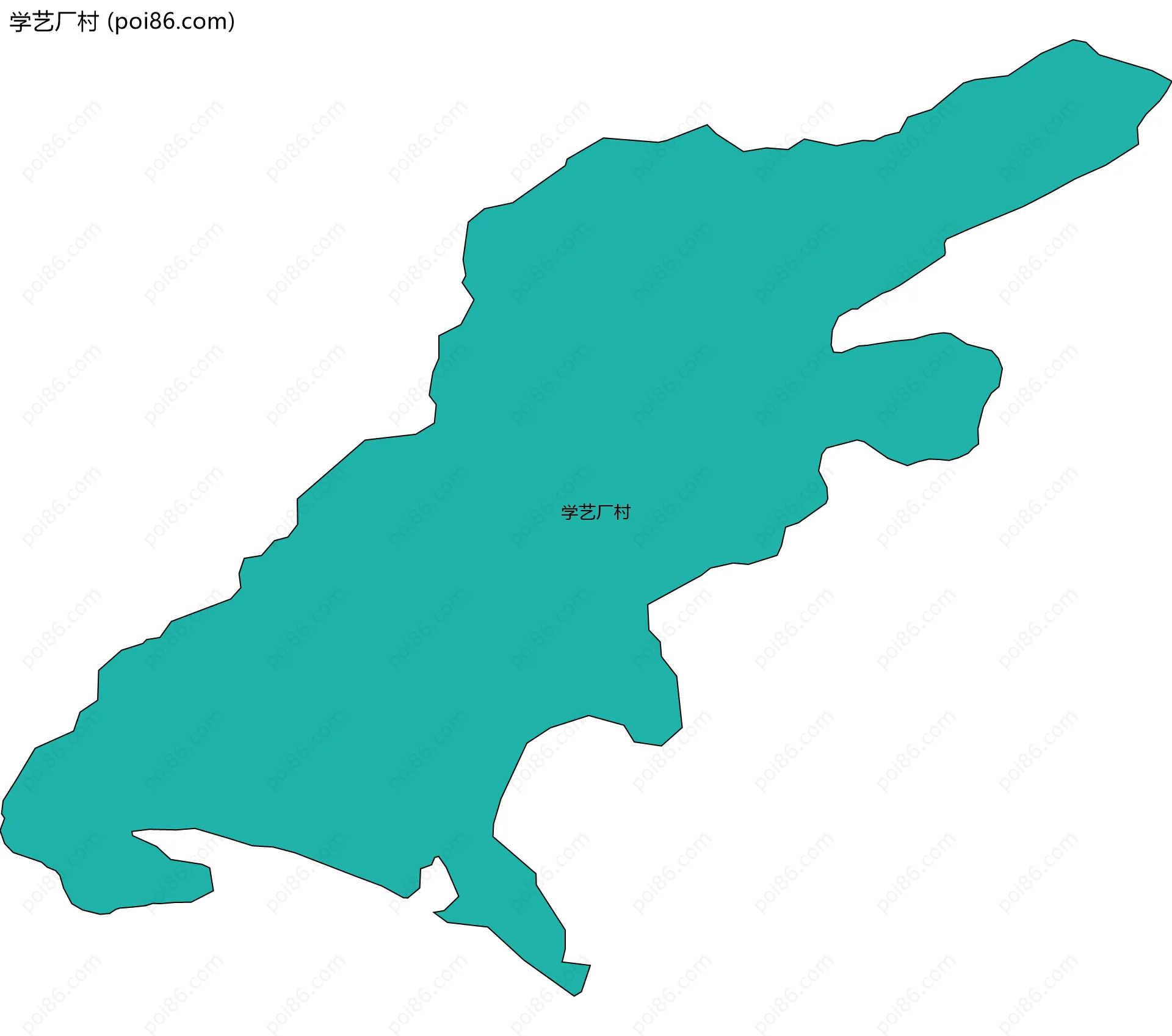 学艺厂村边界地图