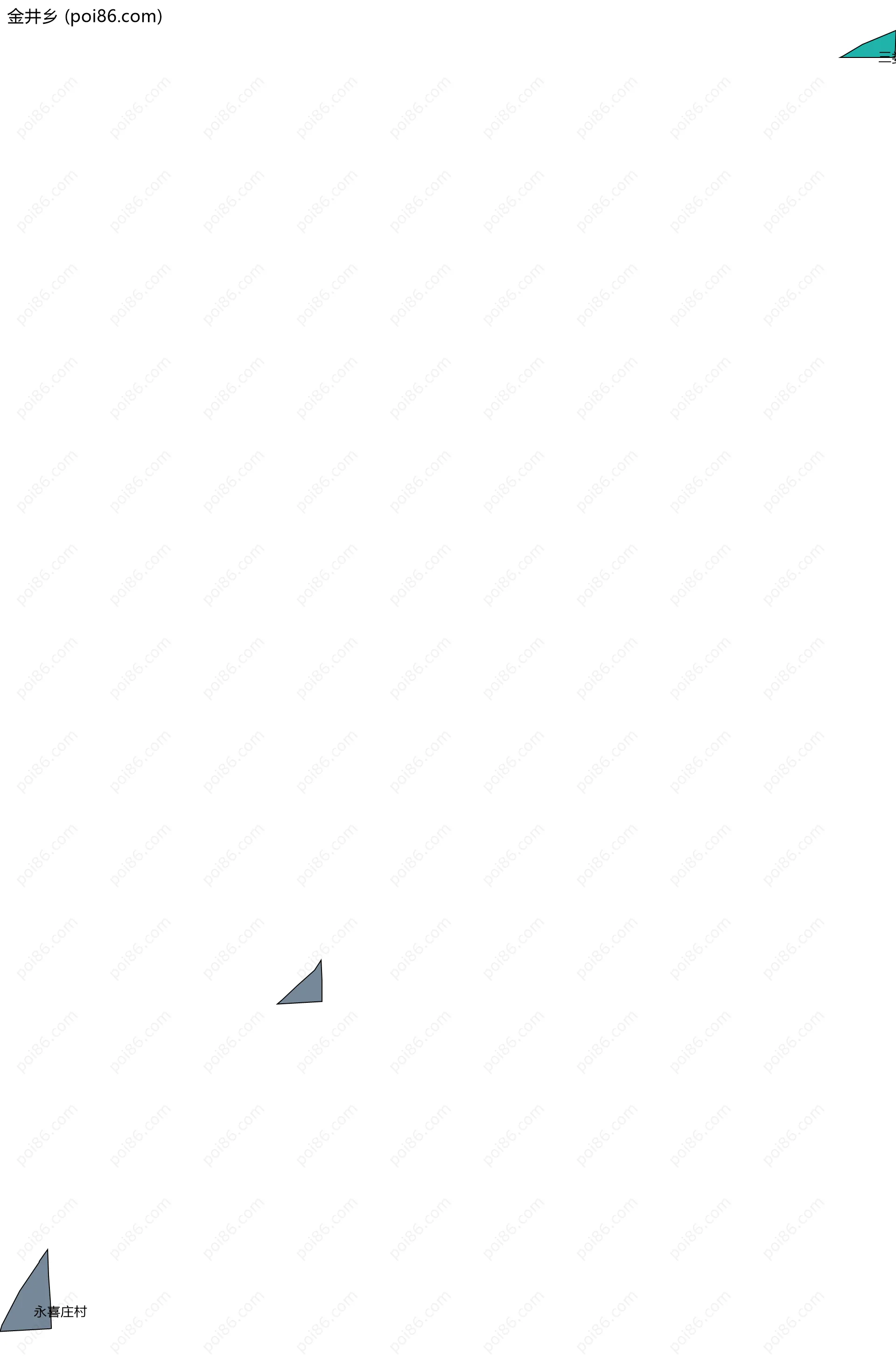 金井乡边界地图(五级行政区划)