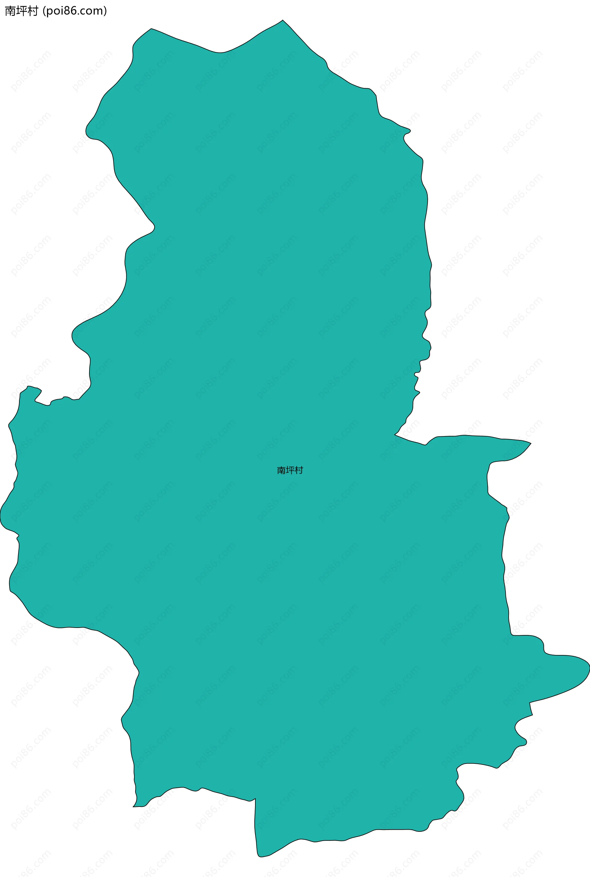 南坪村边界地图
