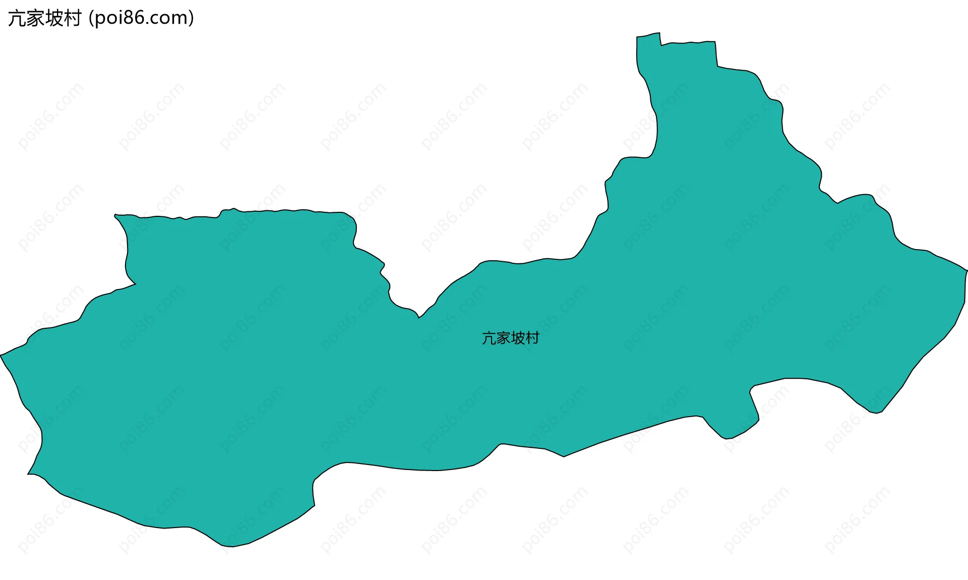 亢家坡村边界地图