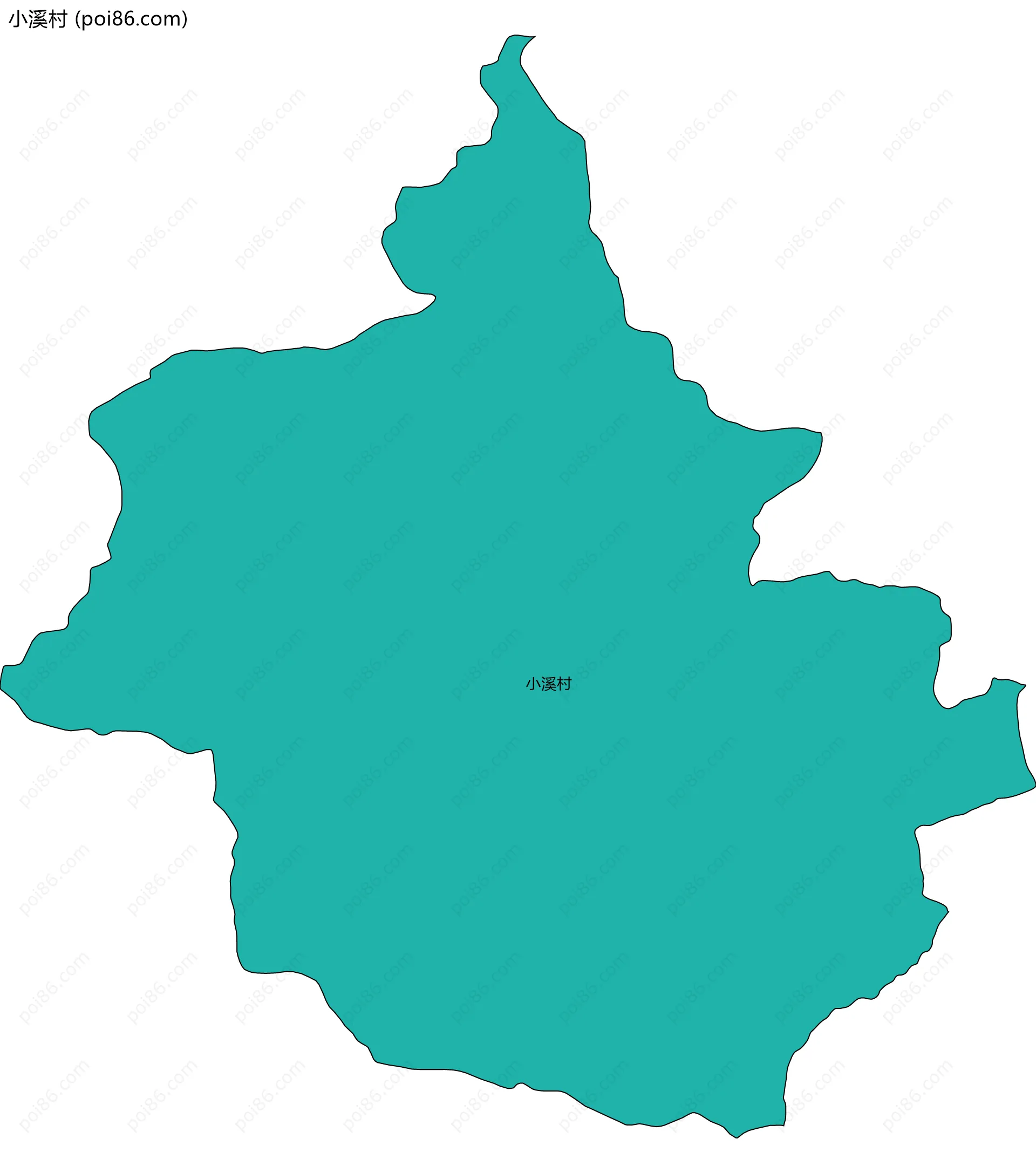 小溪村边界地图