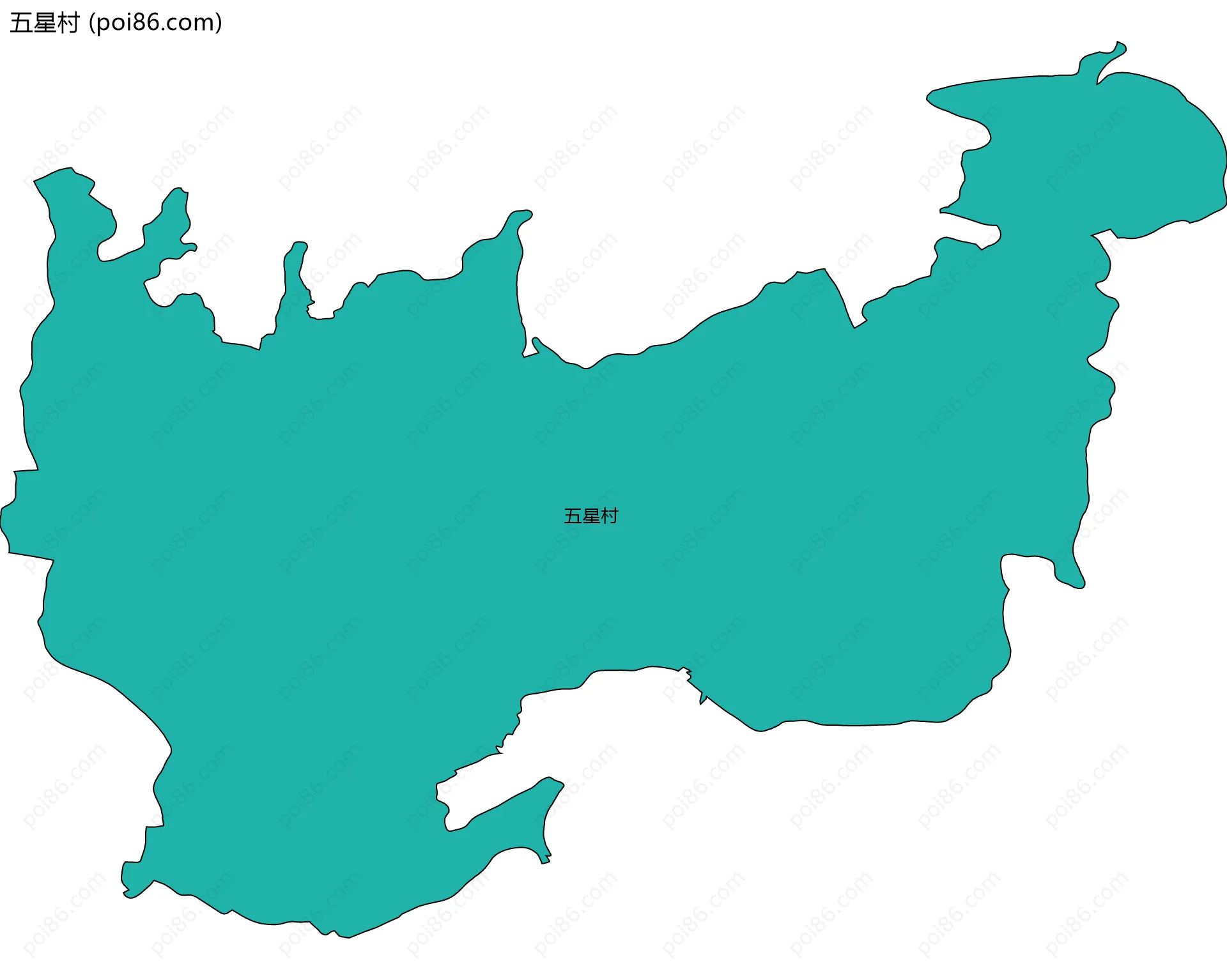 五星村边界地图