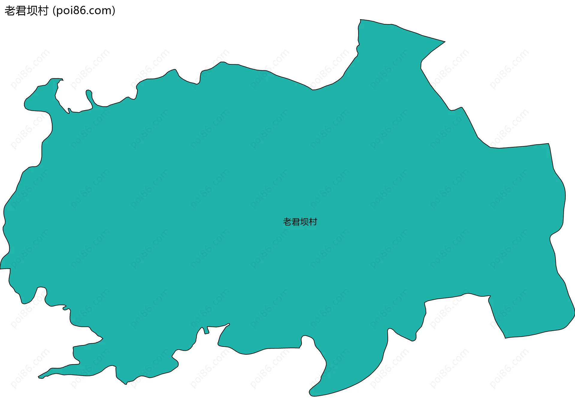 老君坝村边界地图