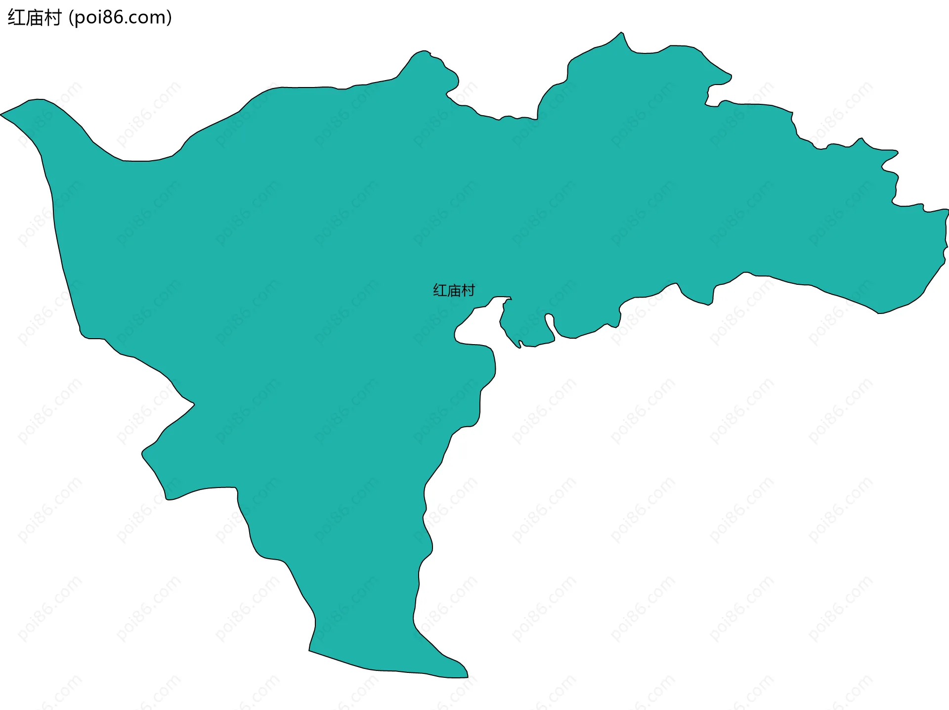 红庙村边界地图