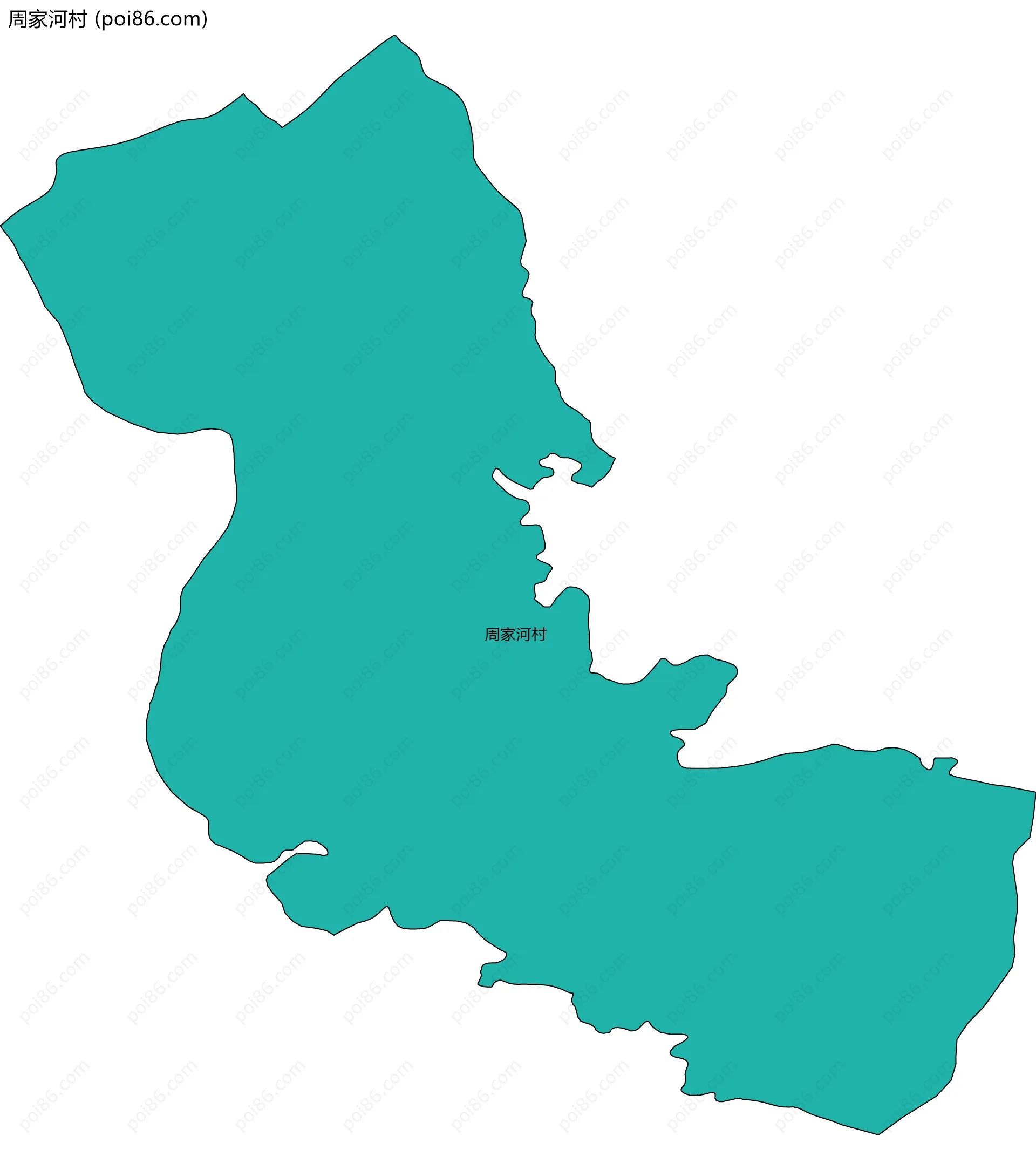 周家河村边界地图