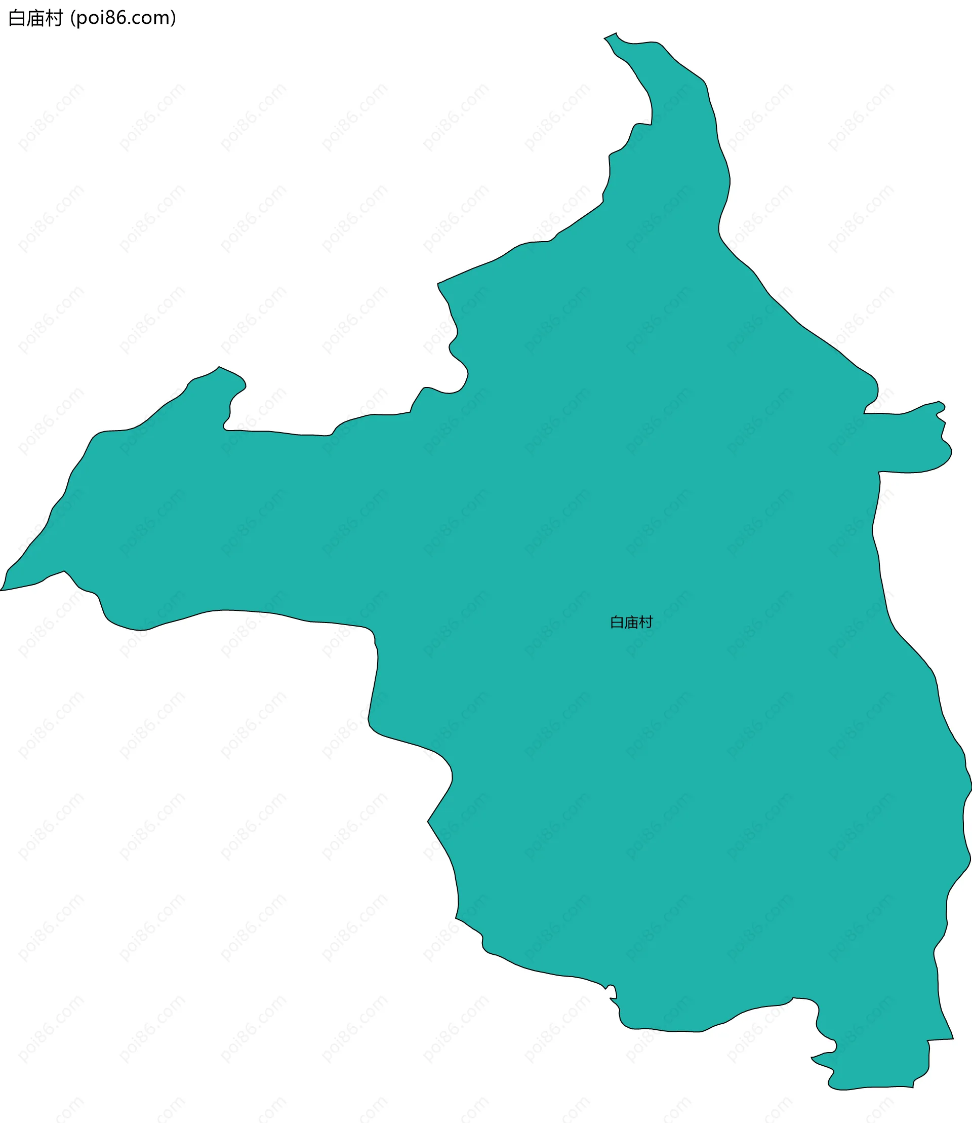 白庙村边界地图