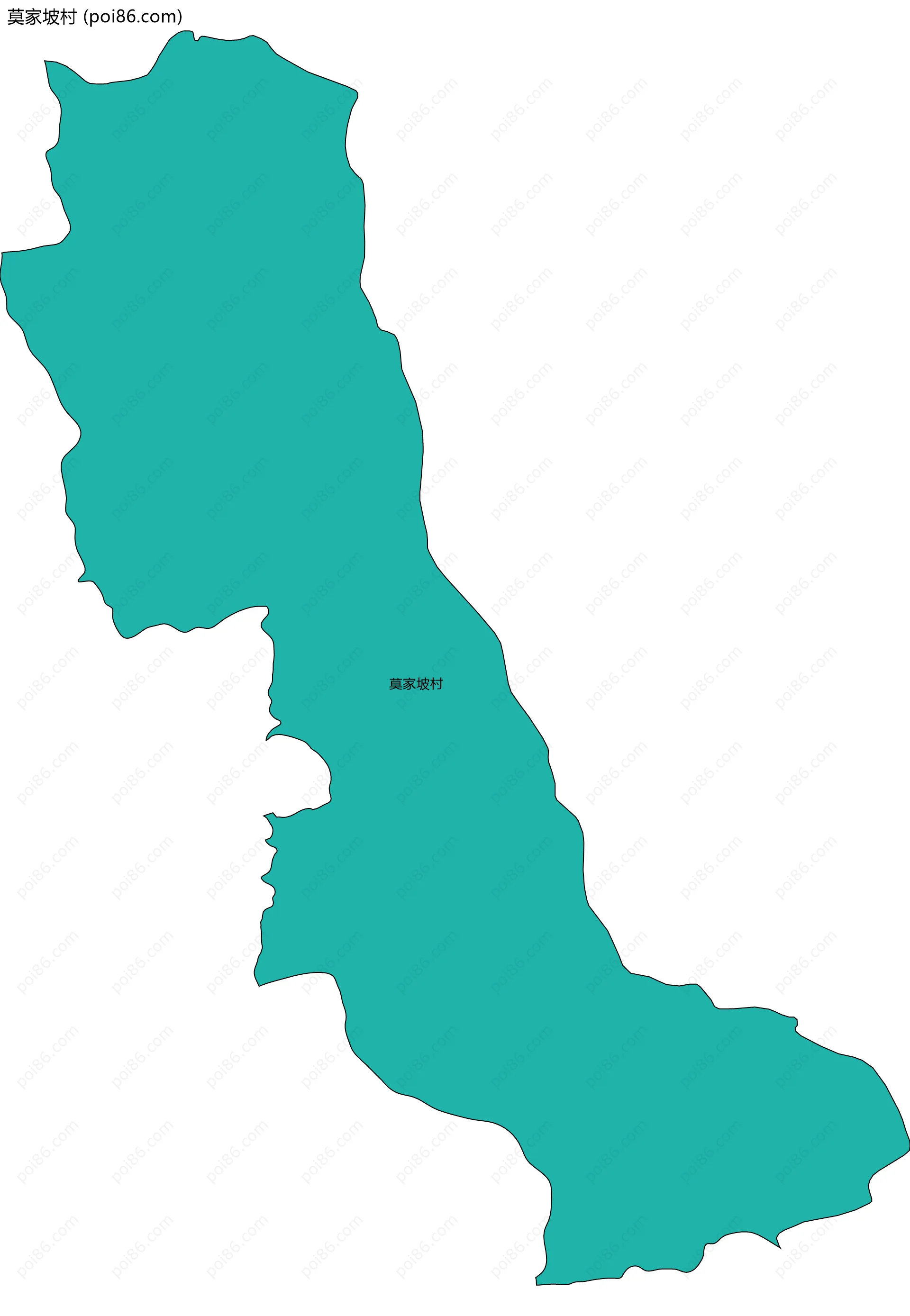 莫家坡村边界地图