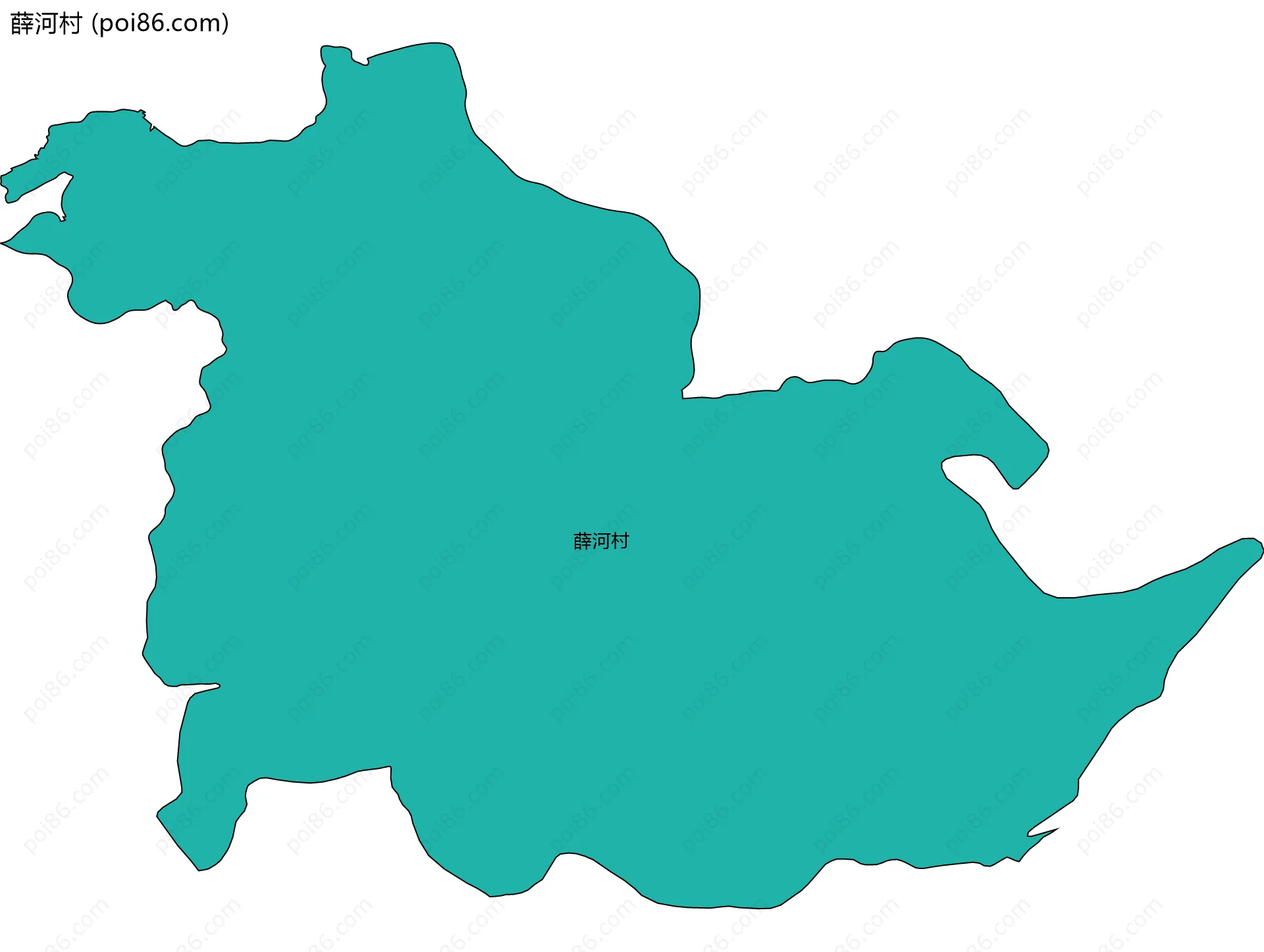 薛河村边界地图