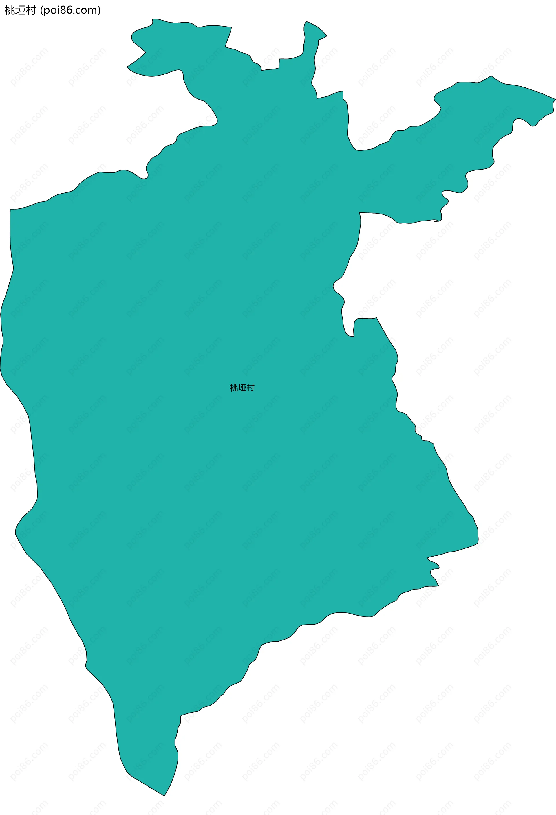 桃垭村边界地图