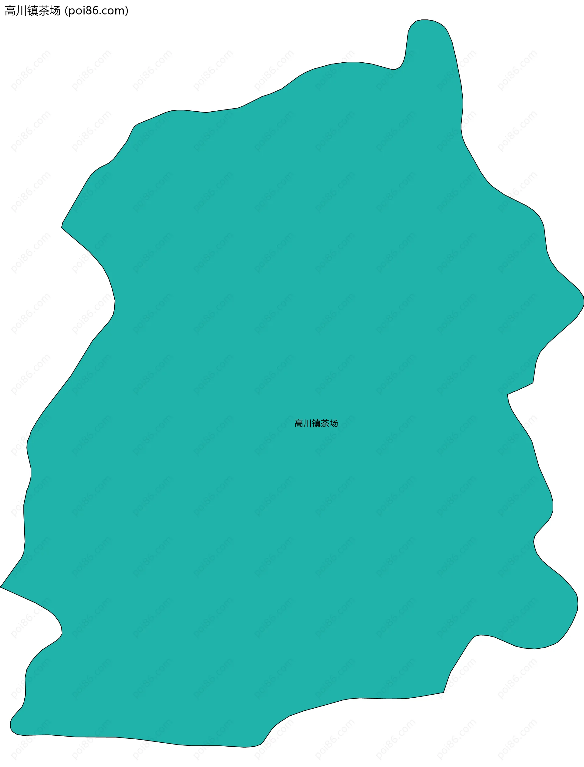 高川镇茶场边界地图