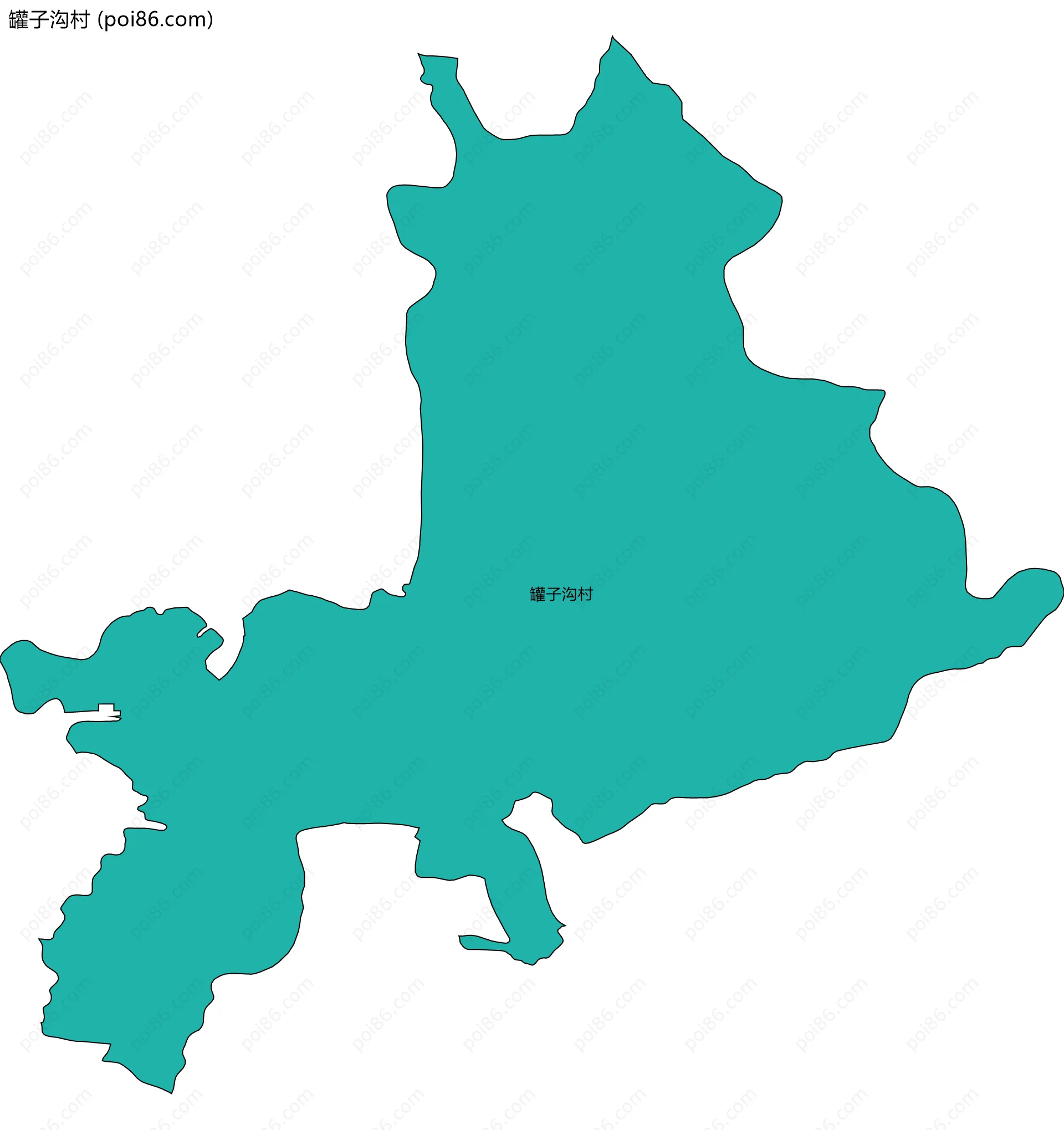 罐子沟村边界地图