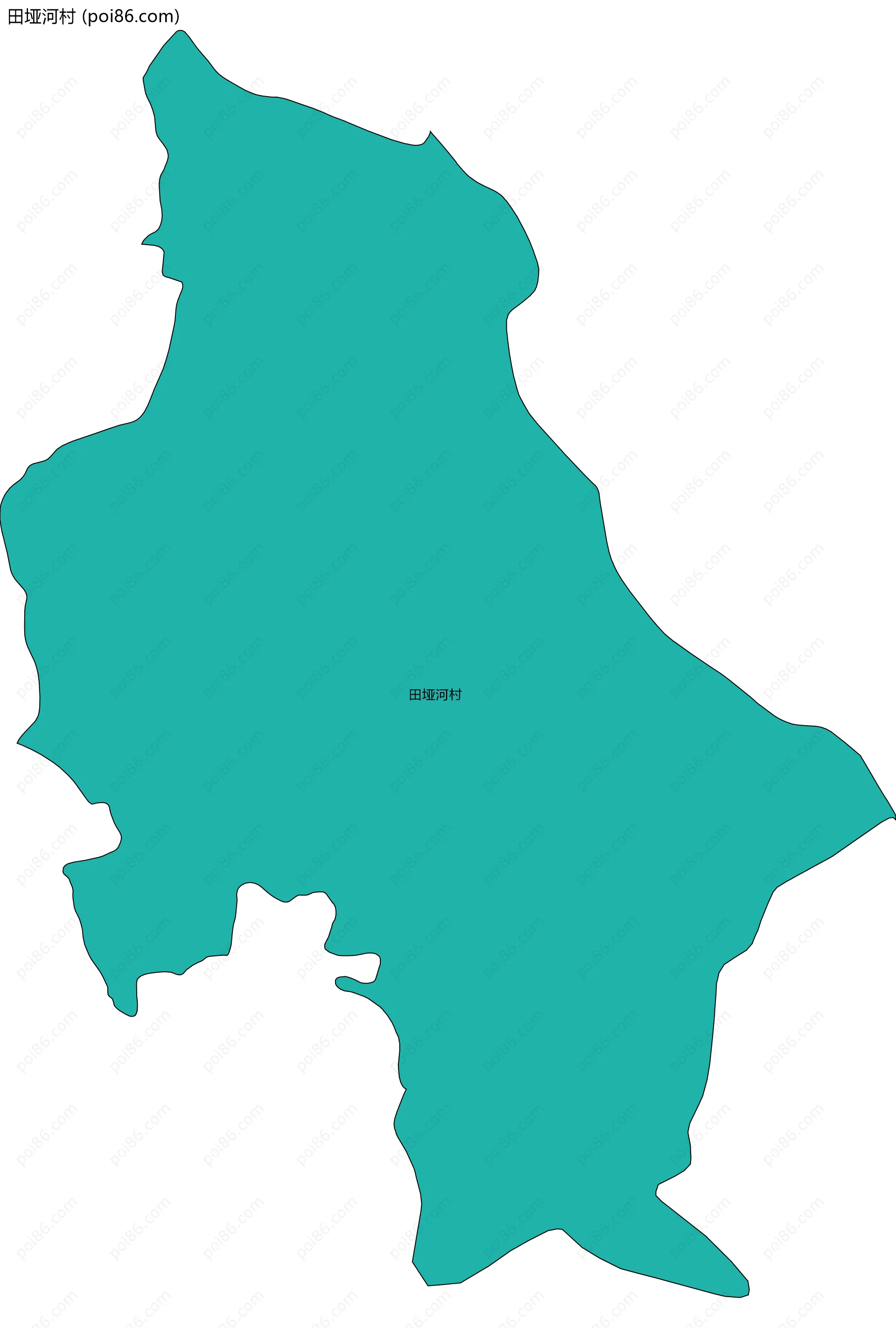 田垭河村边界地图