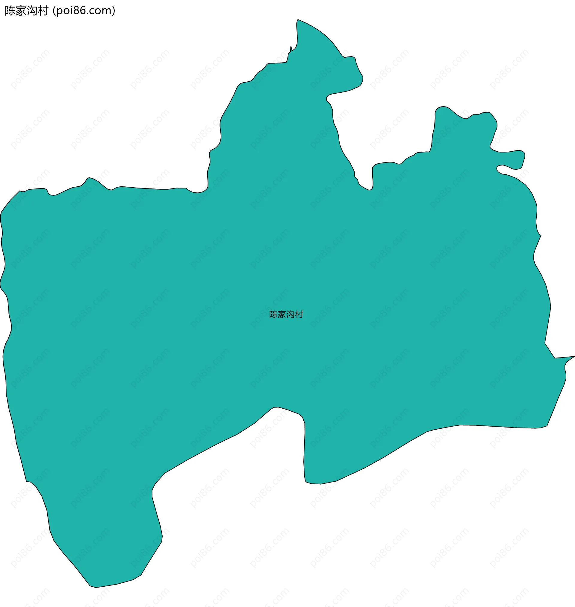 陈家沟村边界地图