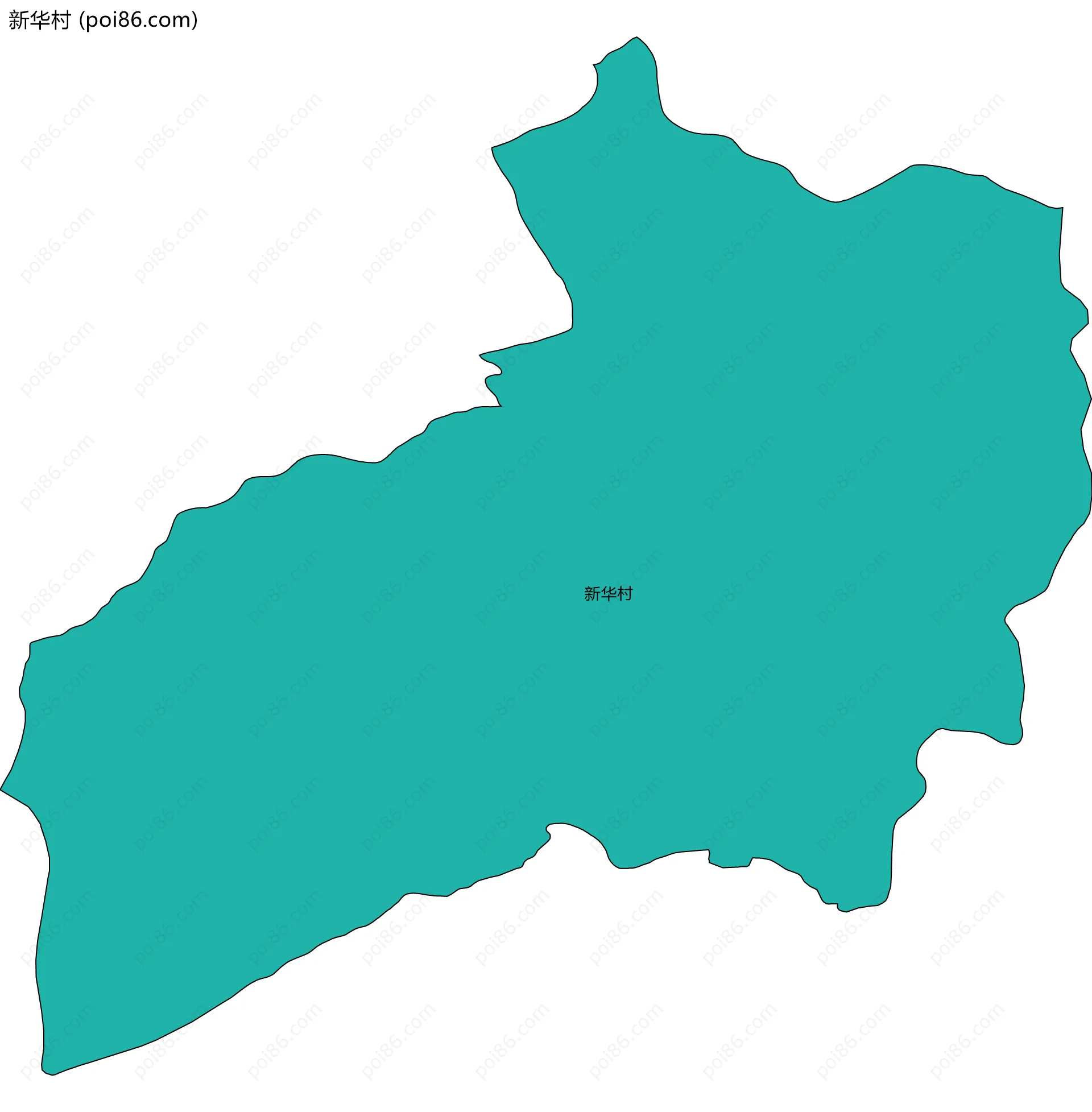 新华村边界地图