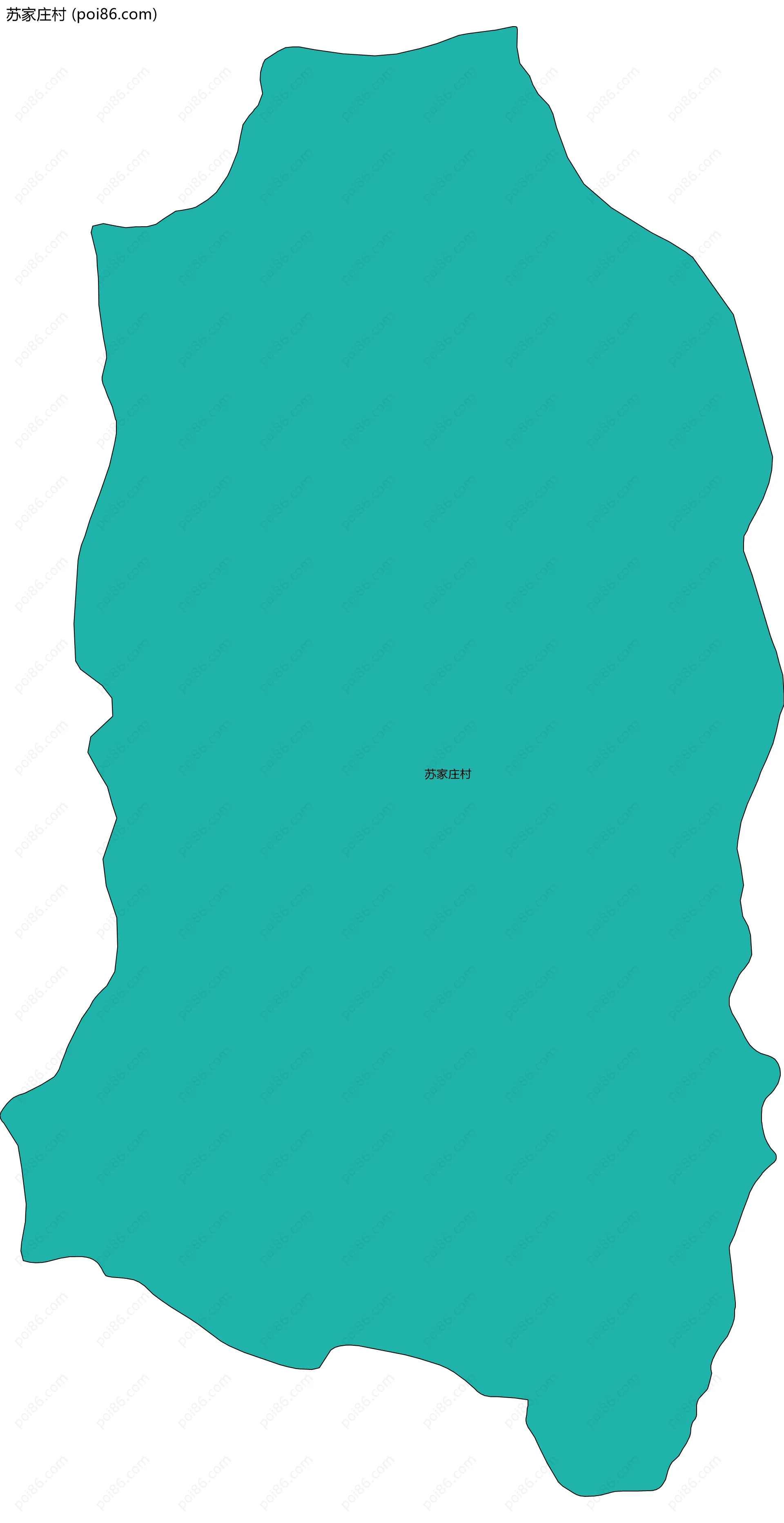 苏家庄村边界地图