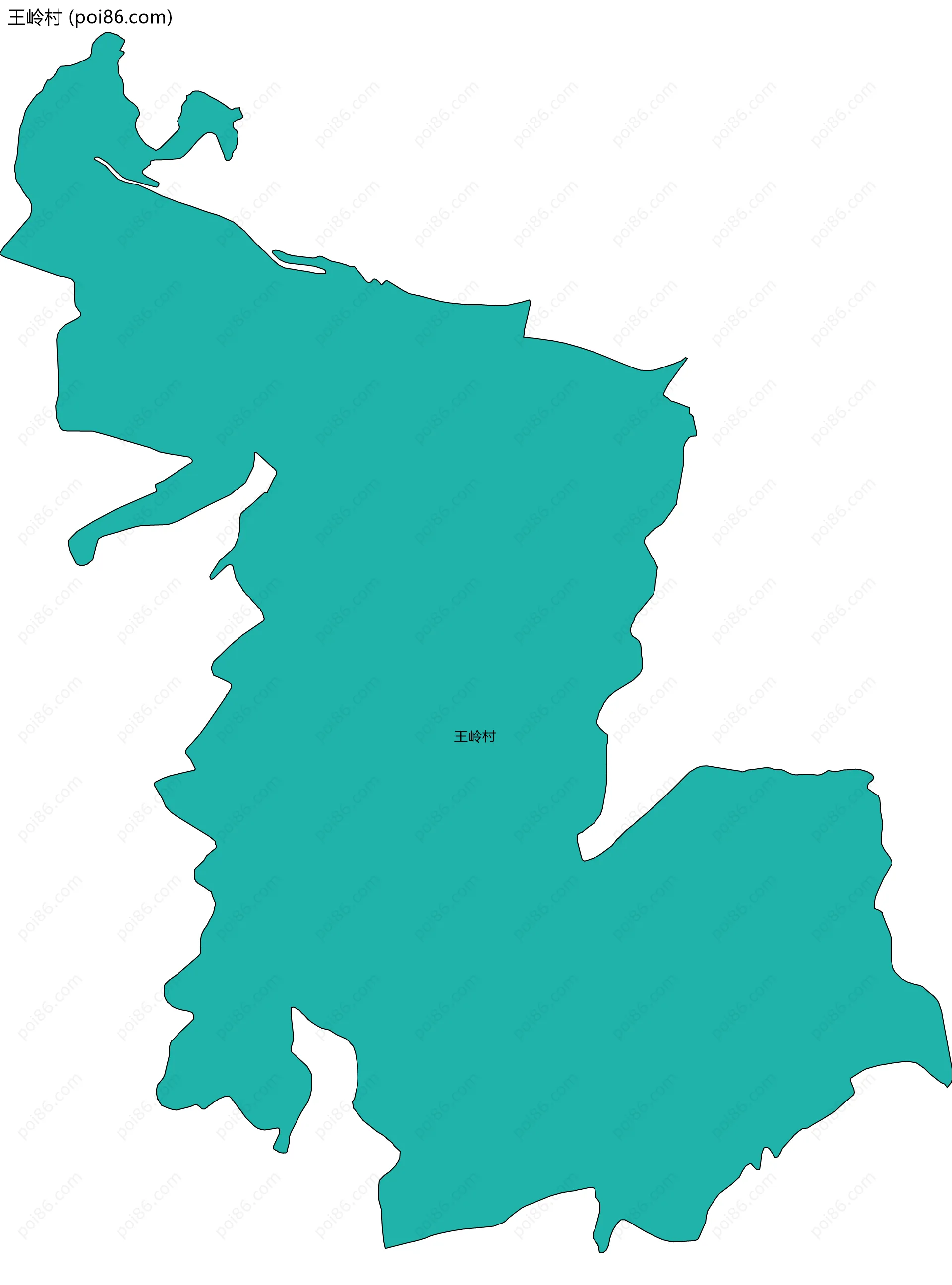 王岭村边界地图