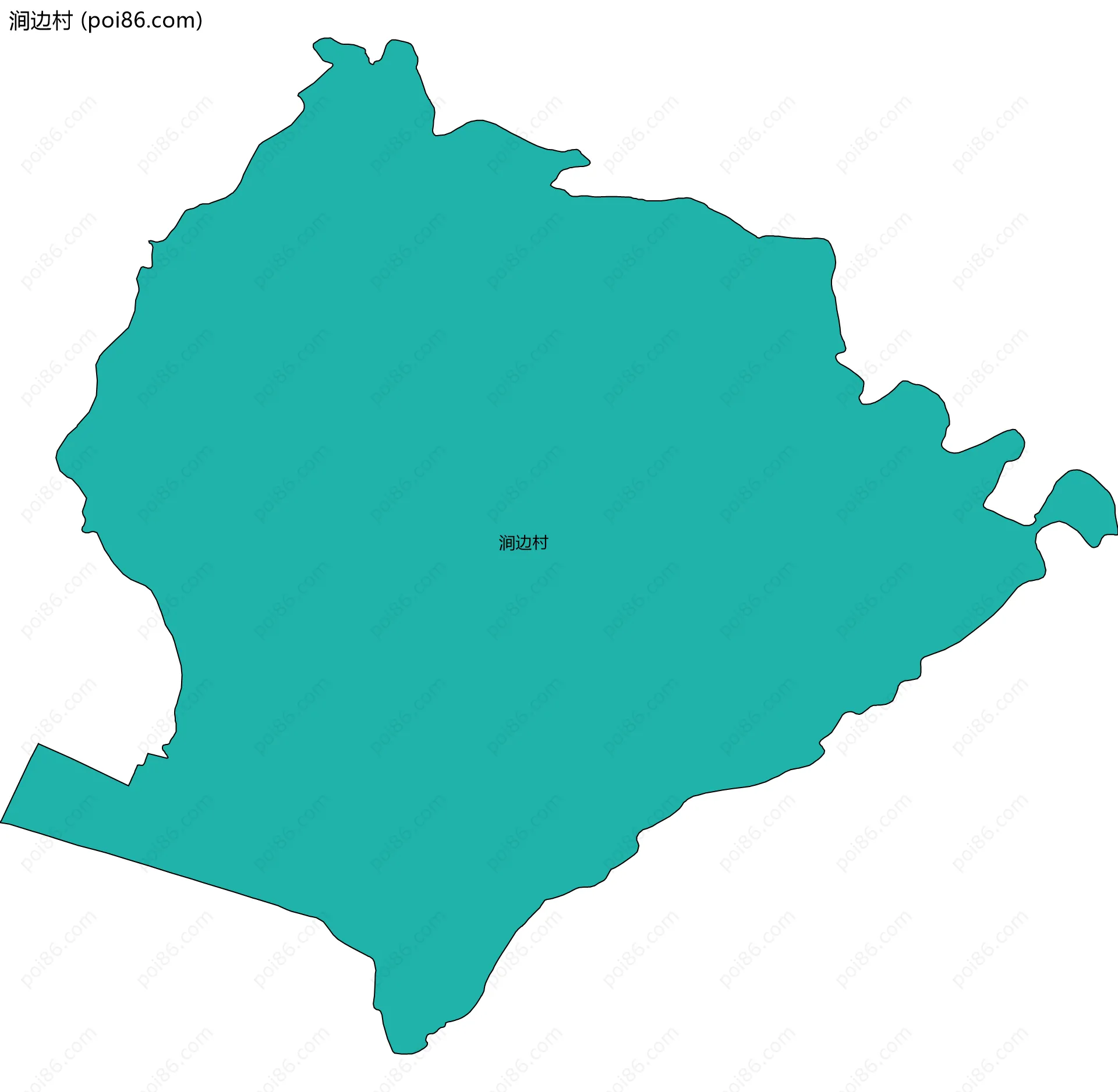 涧边村边界地图