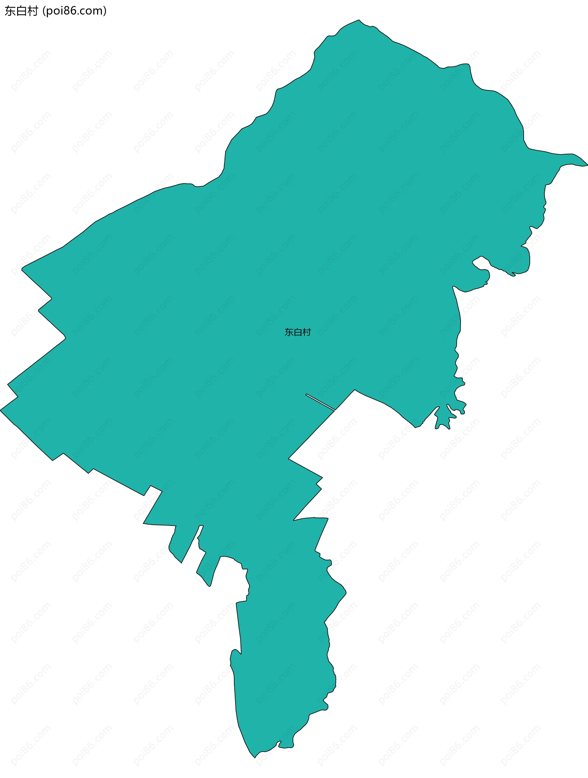 东白村边界地图