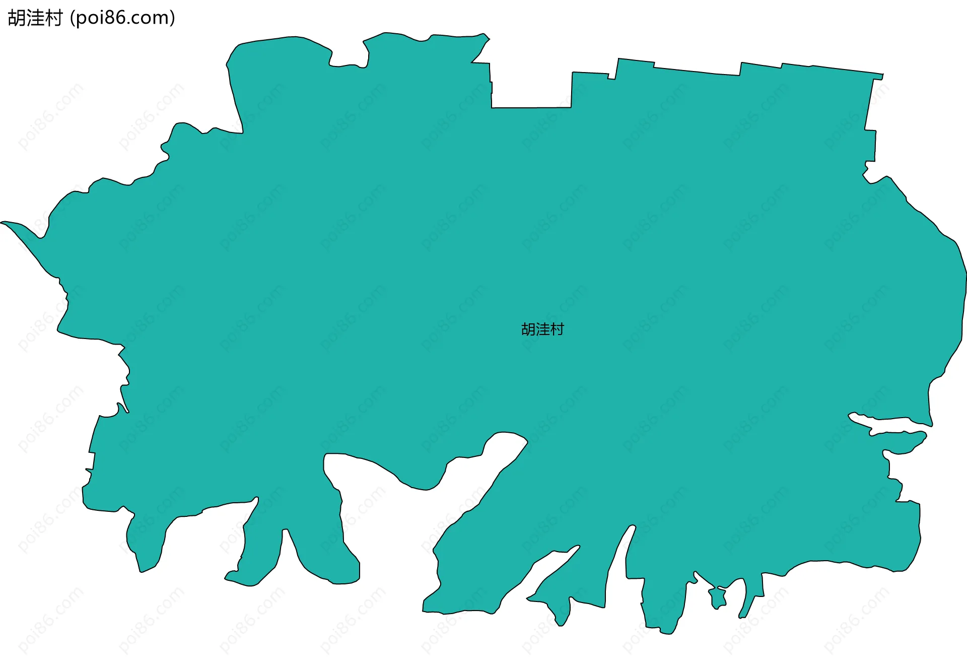 胡洼村边界地图