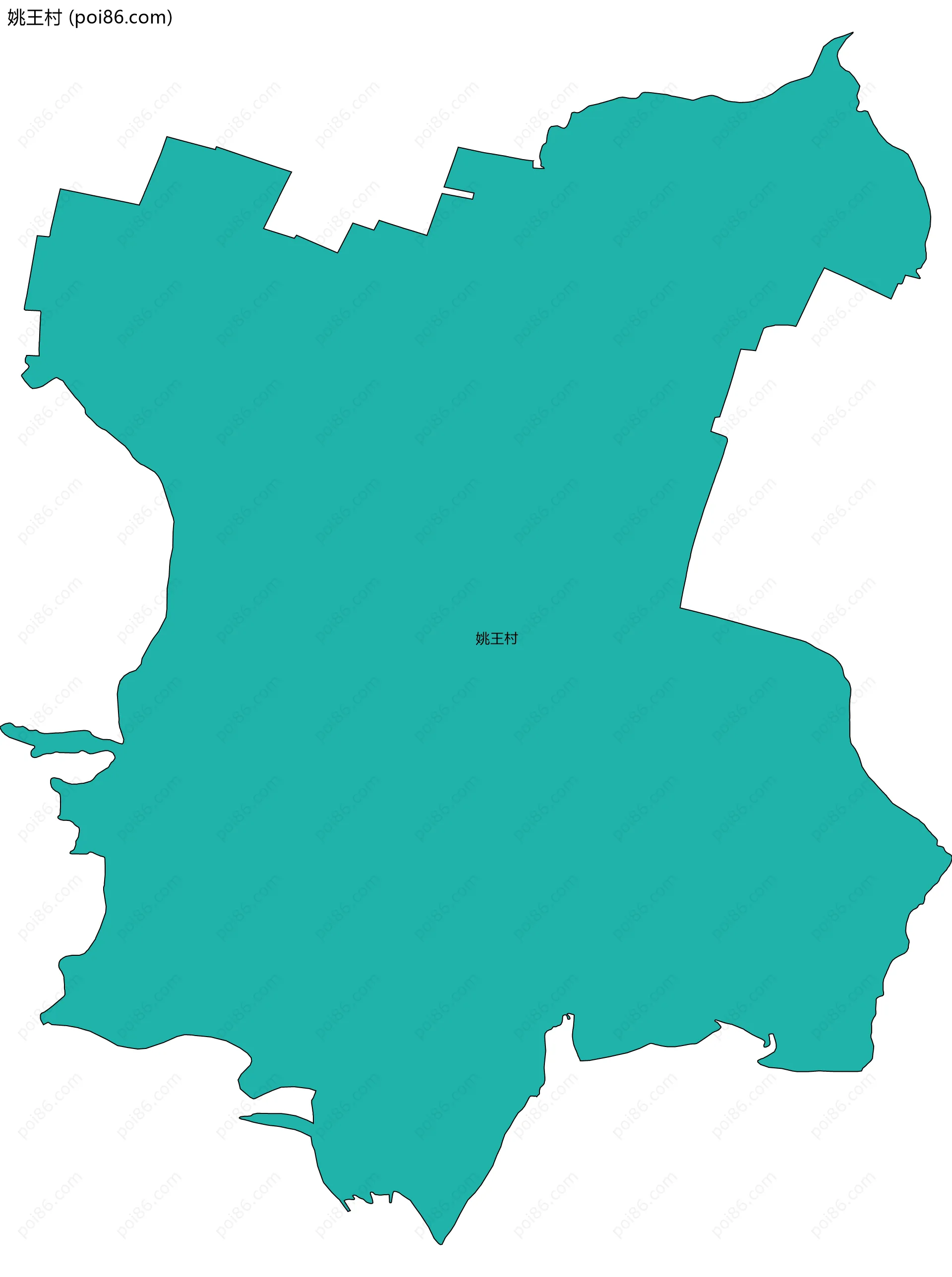 姚王村边界地图