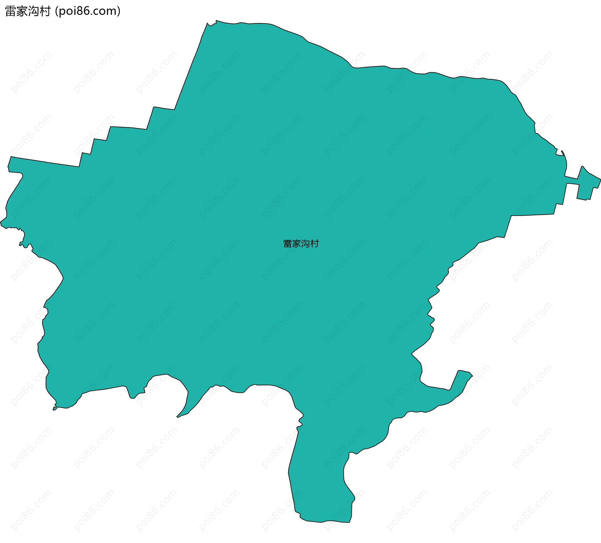 雷家沟村边界地图