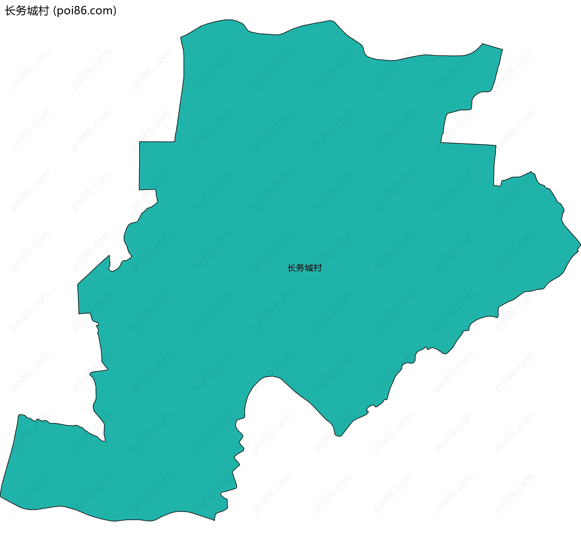 长务城村边界地图