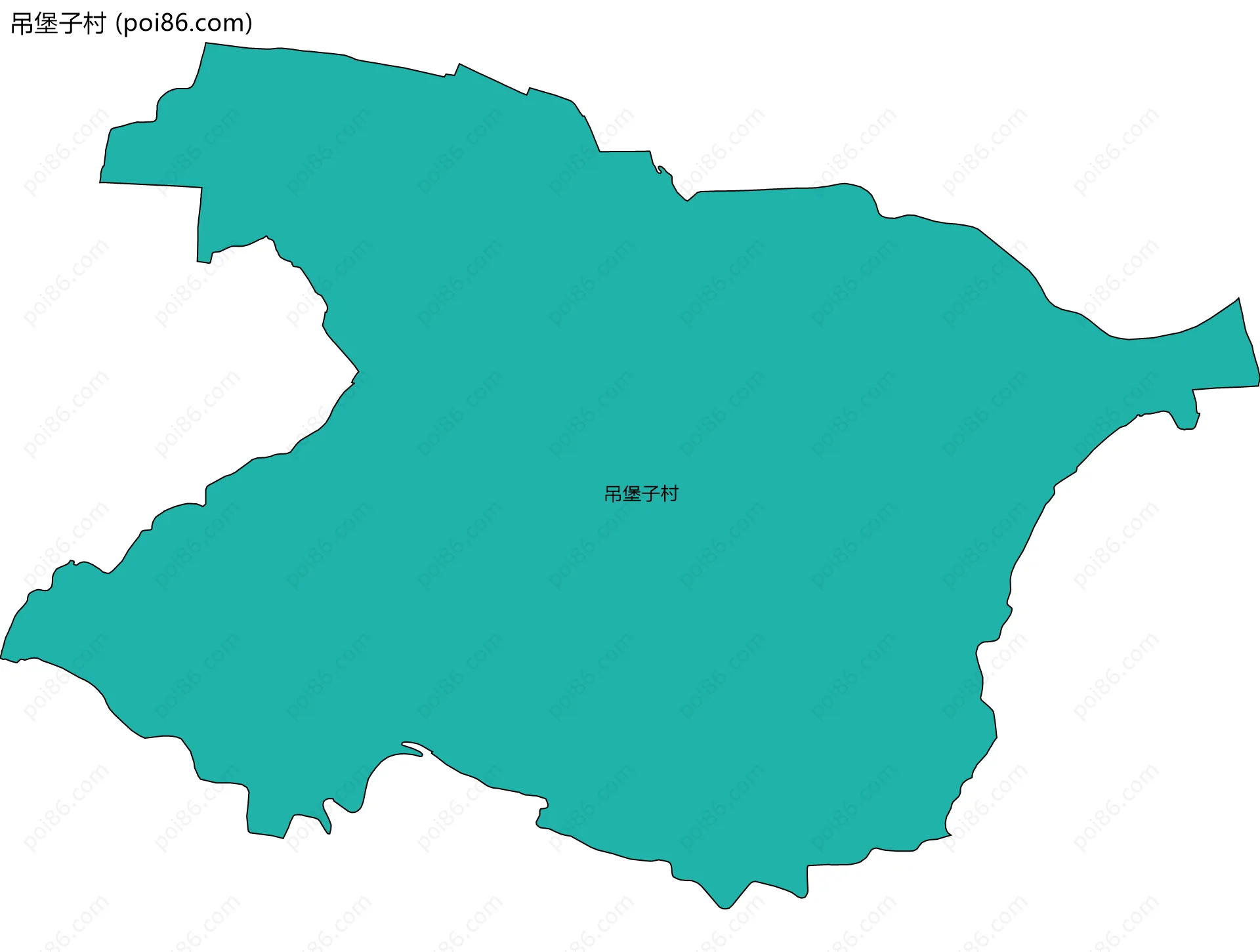 吊堡子村边界地图