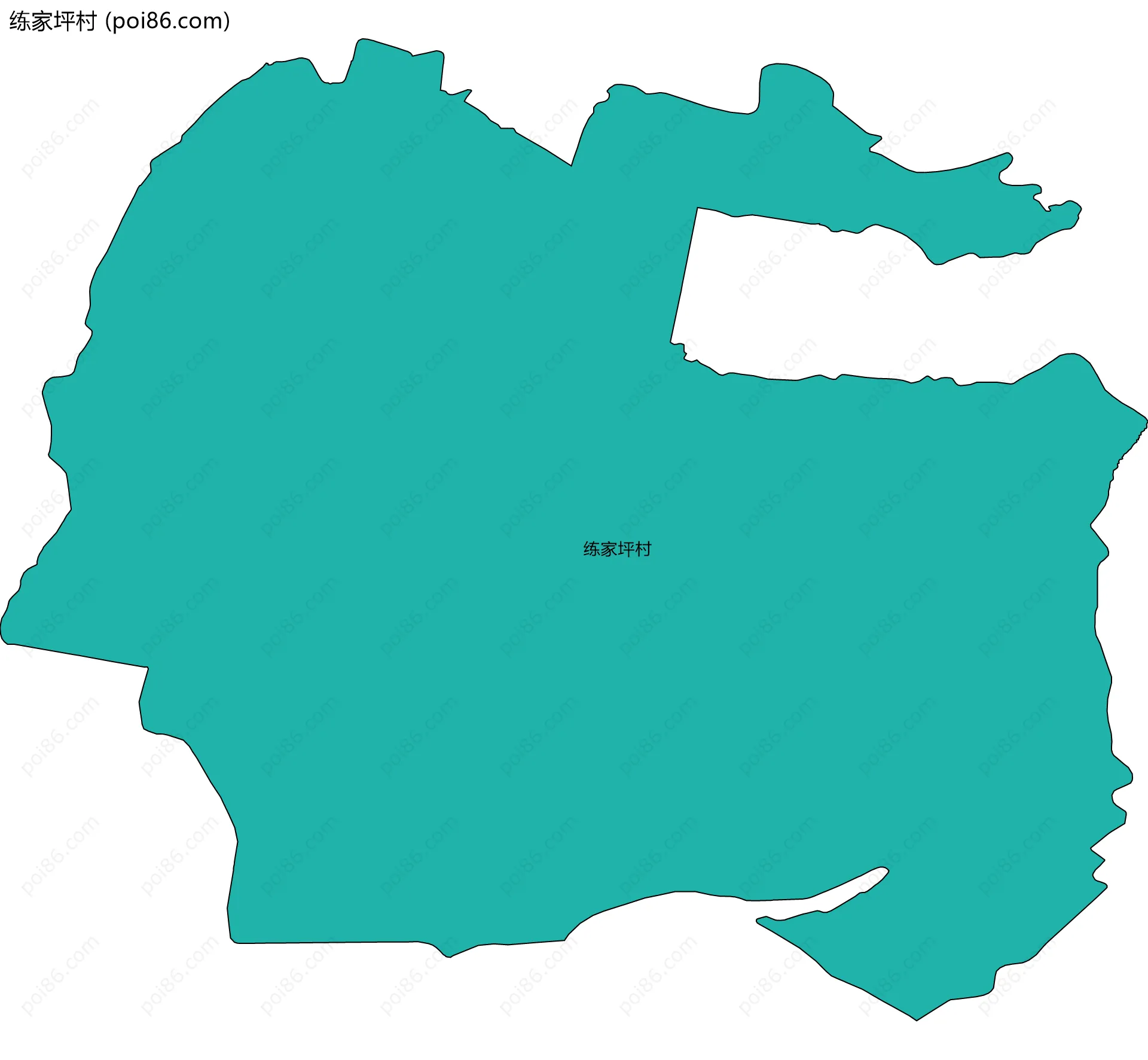 练家坪村边界地图