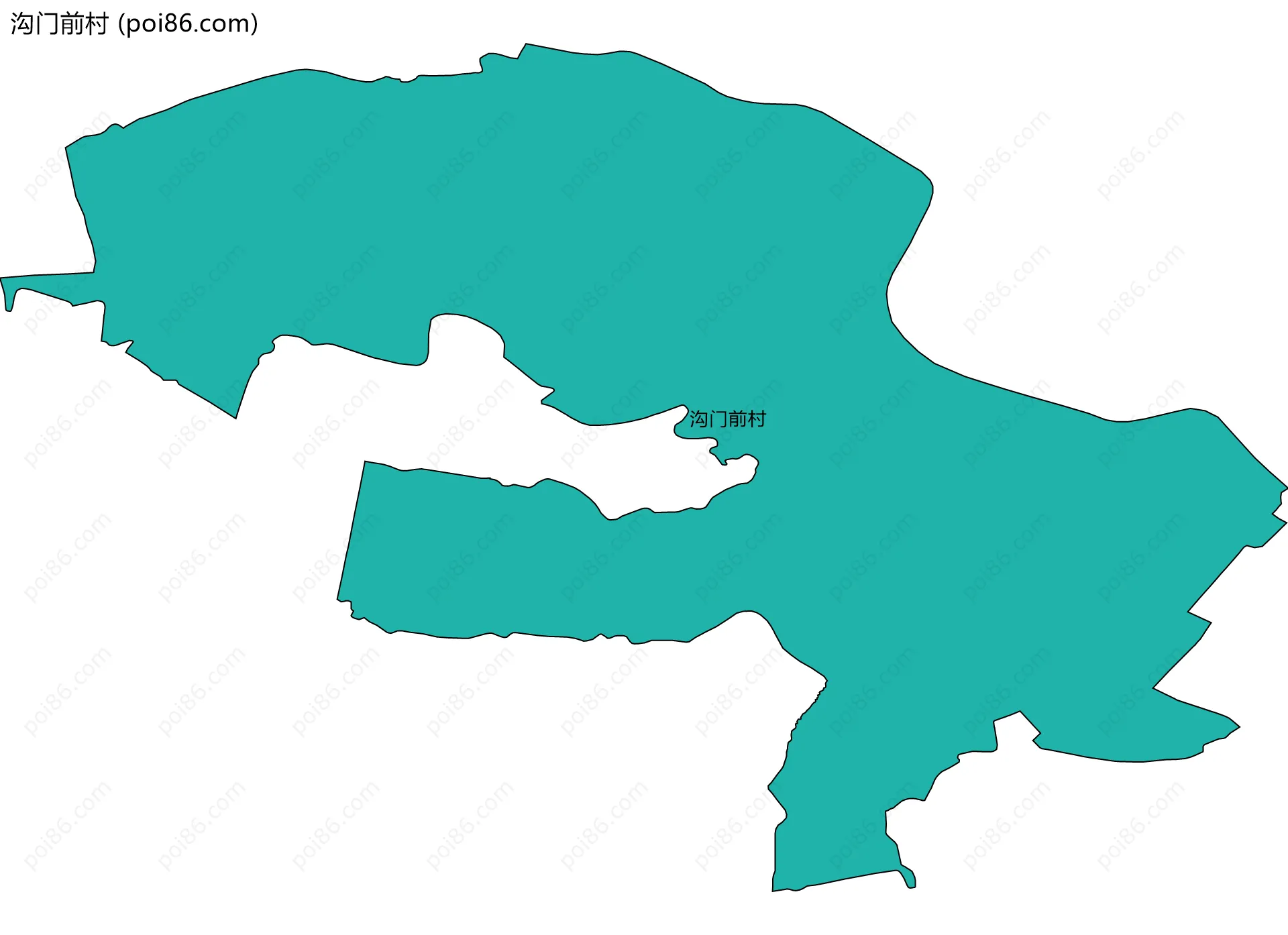 沟门前村边界地图