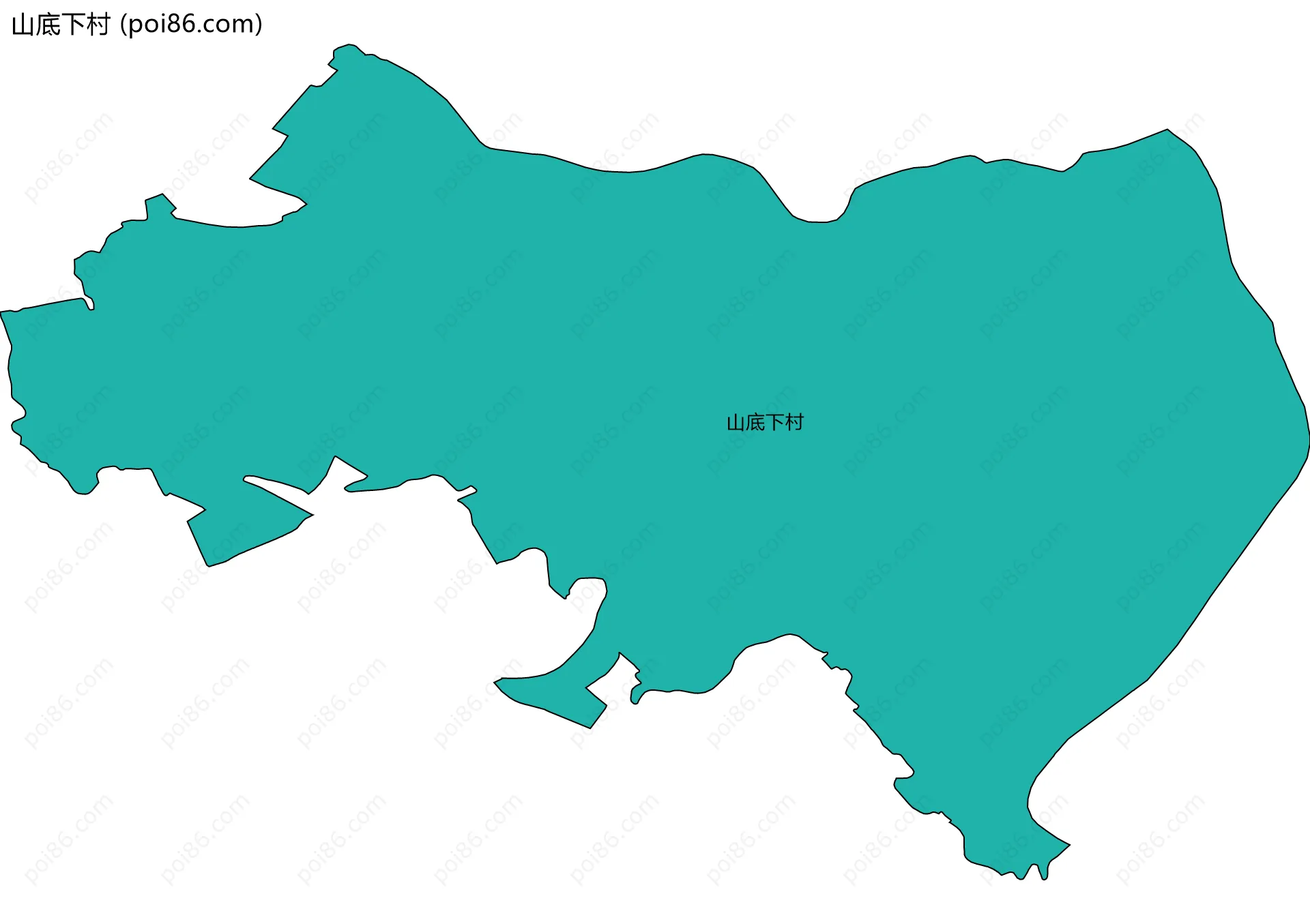 山底下村边界地图
