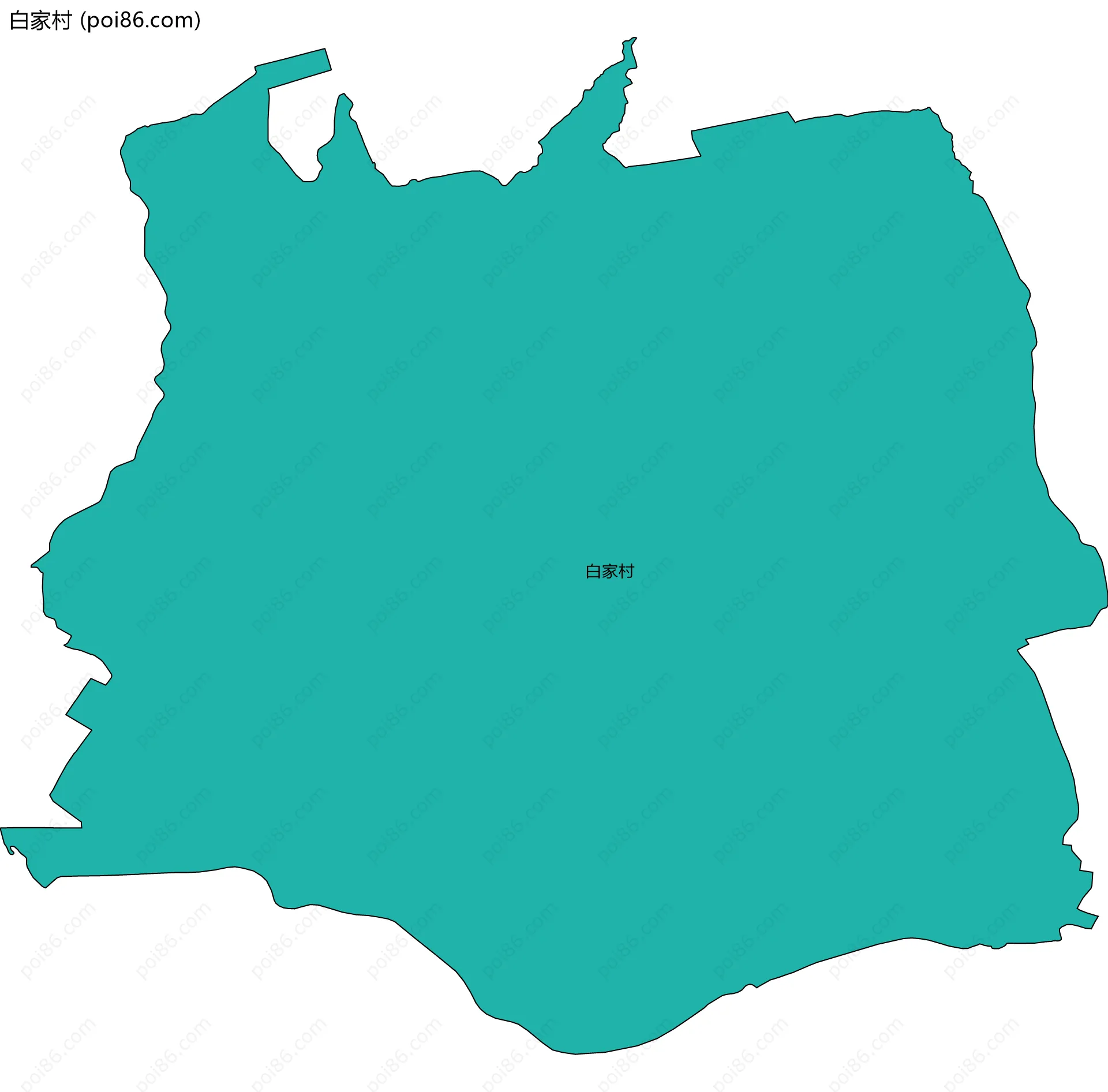 白家村边界地图