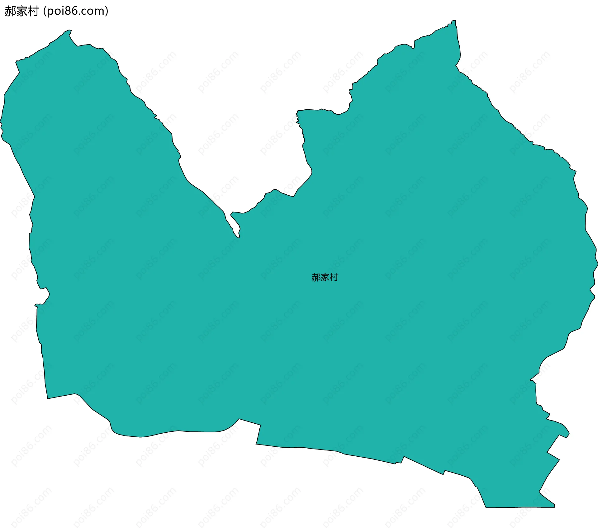 郝家村边界地图