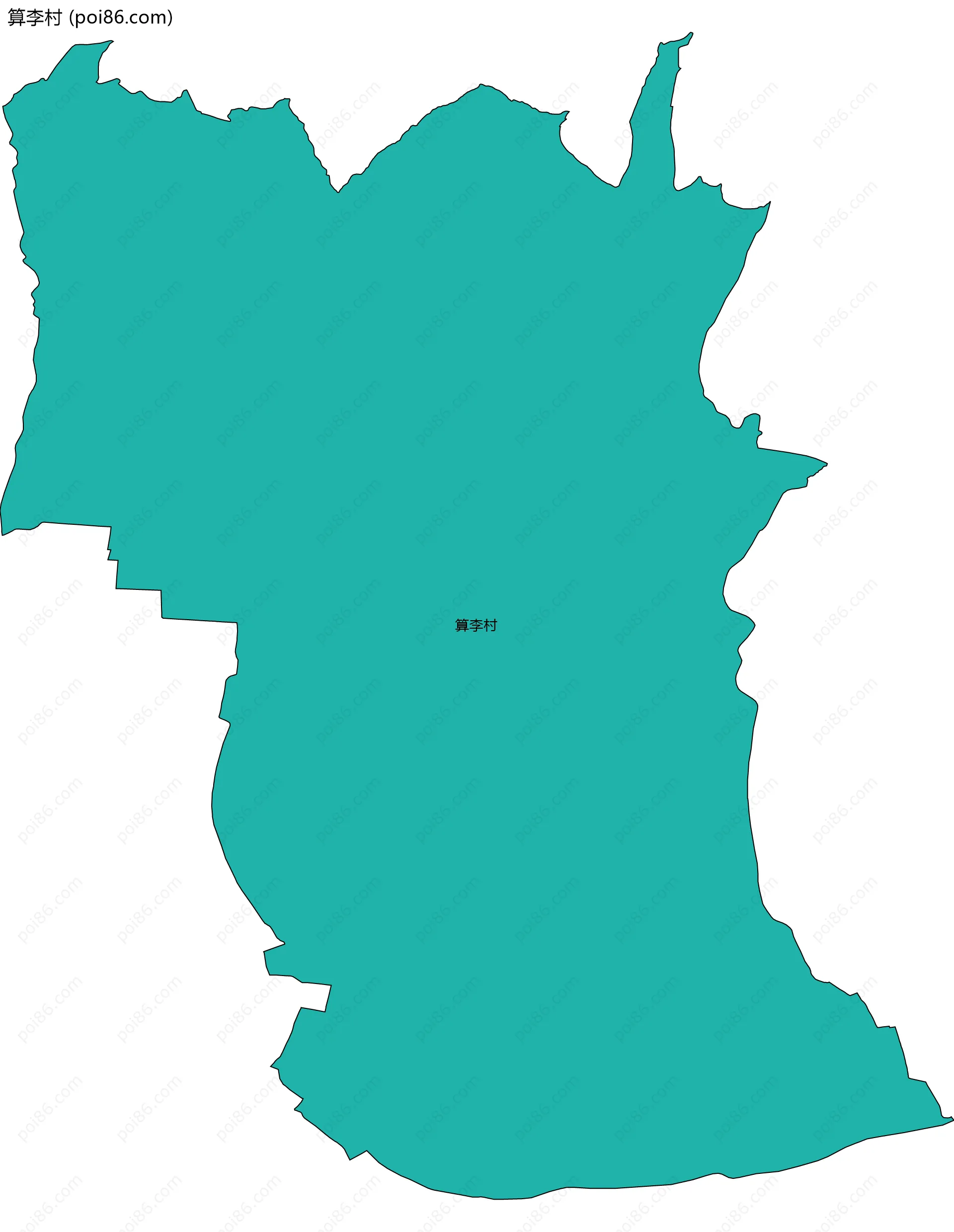 算李村边界地图