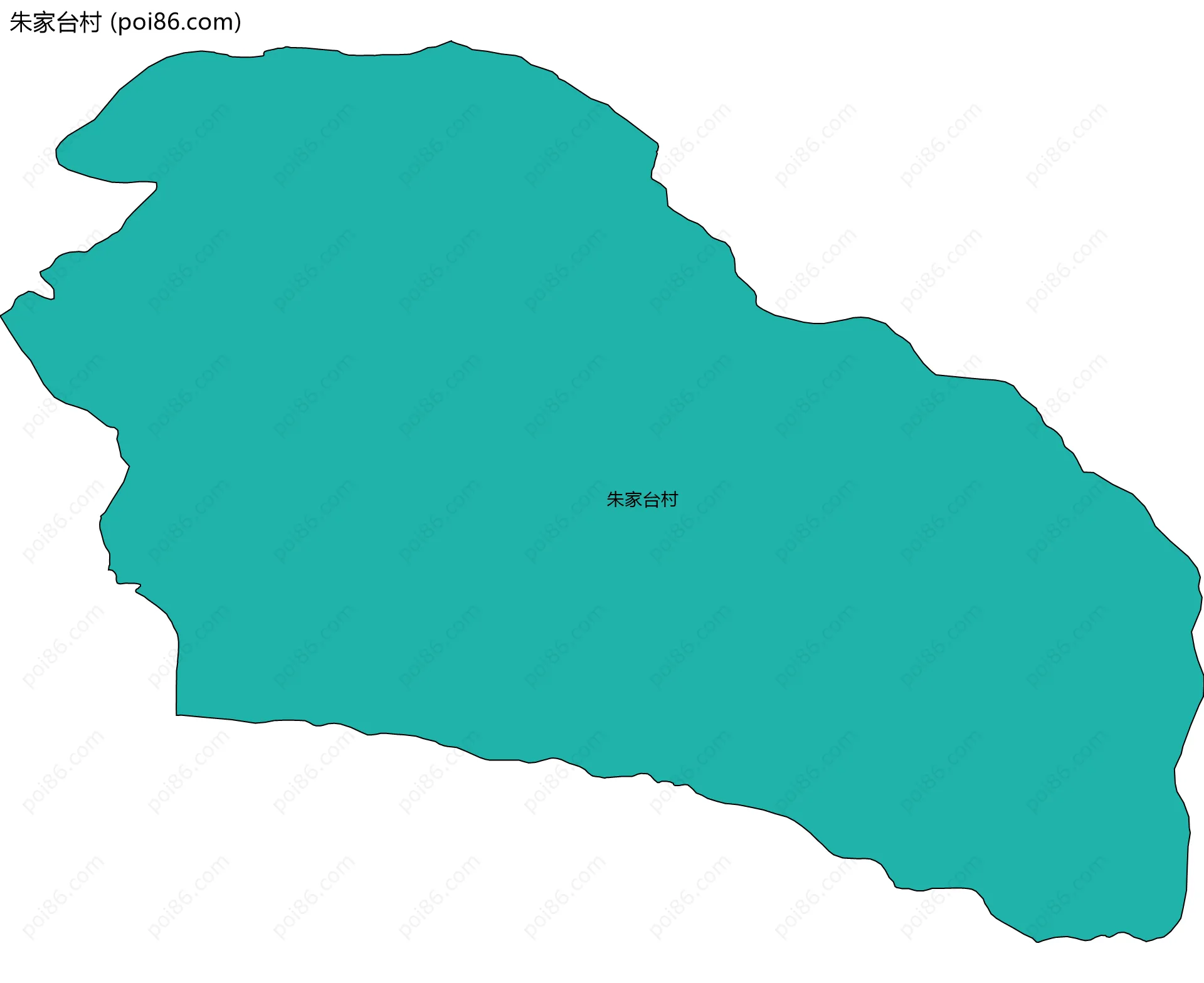 朱家台村边界地图