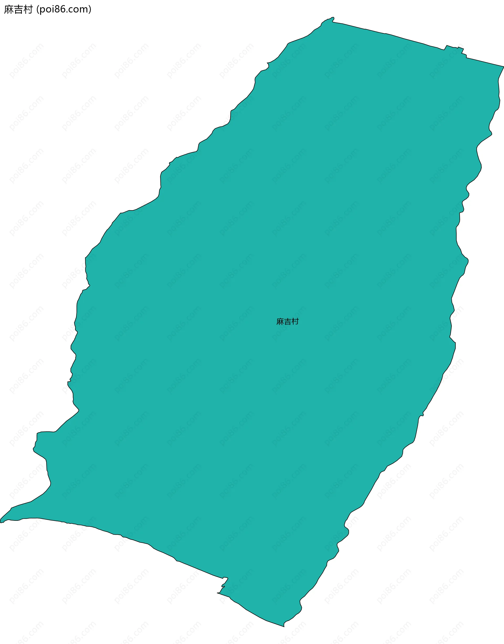 麻吉村边界地图