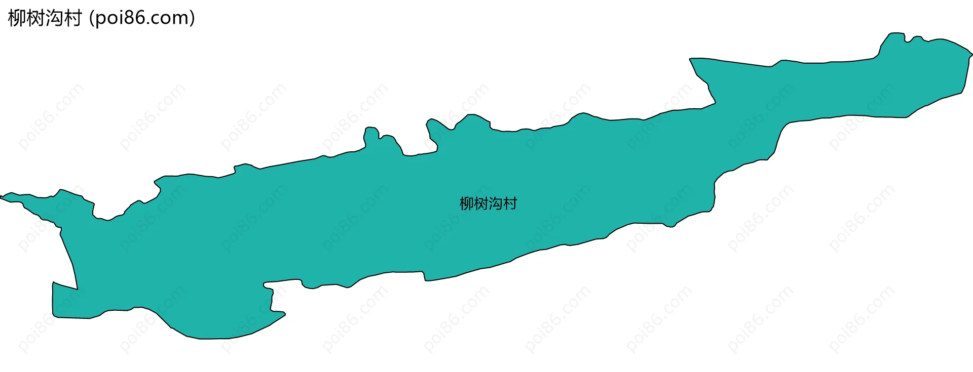 柳树沟村边界地图