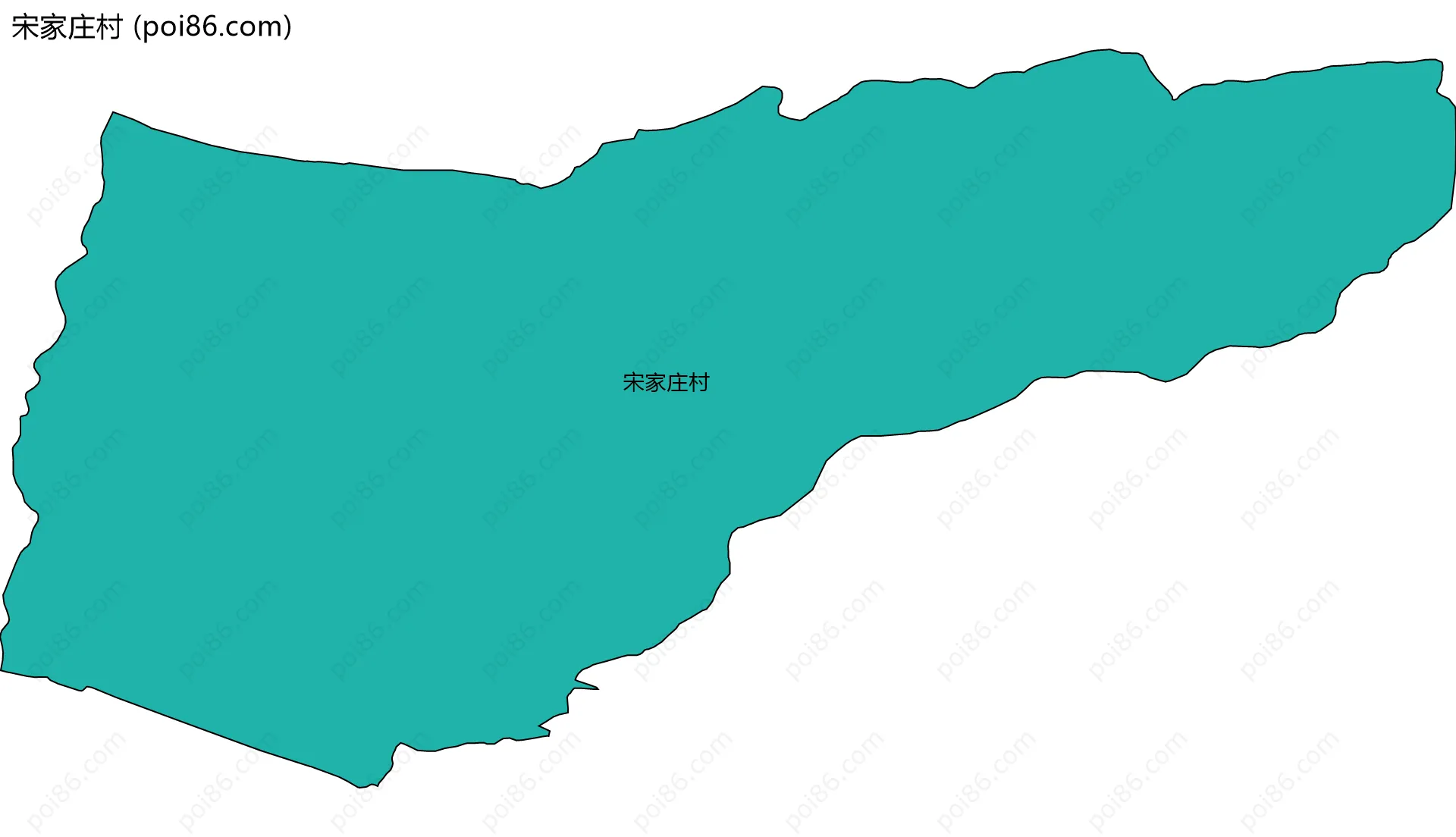 宋家庄村边界地图