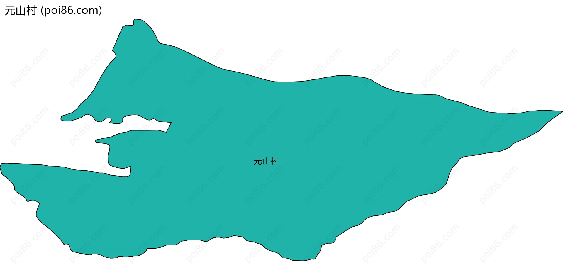 元山村边界地图