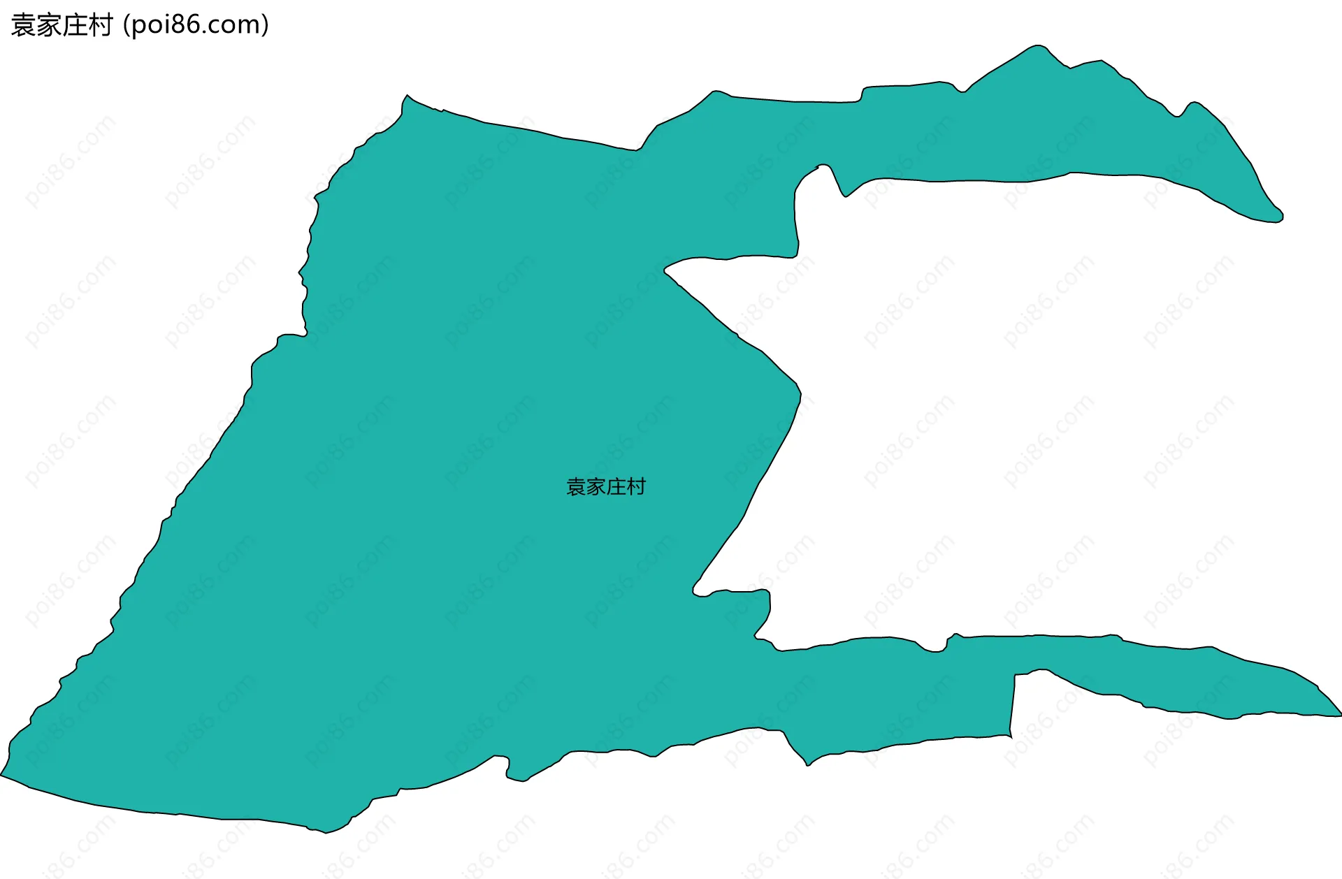 袁家庄村边界地图